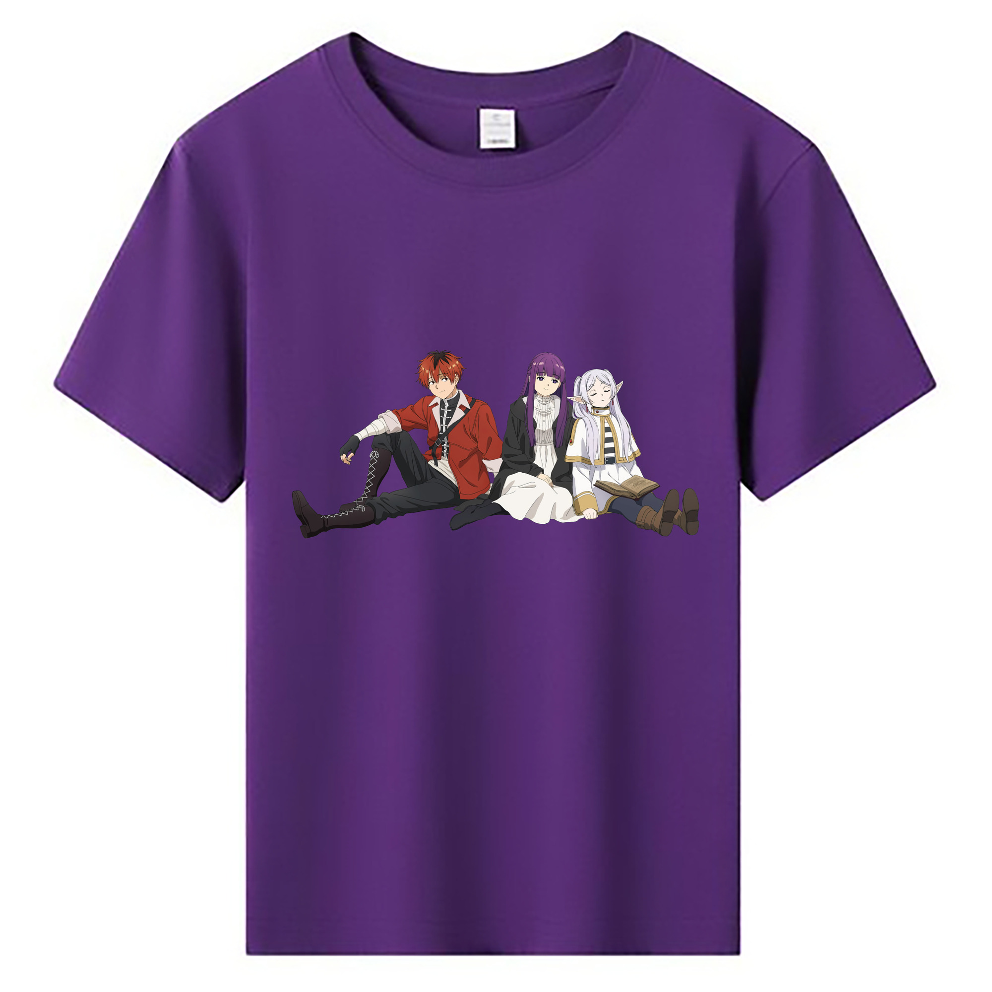 （画像用） 葬送のフリーレン Frieren 綿100％キッズTシャツ（フロントプリント）