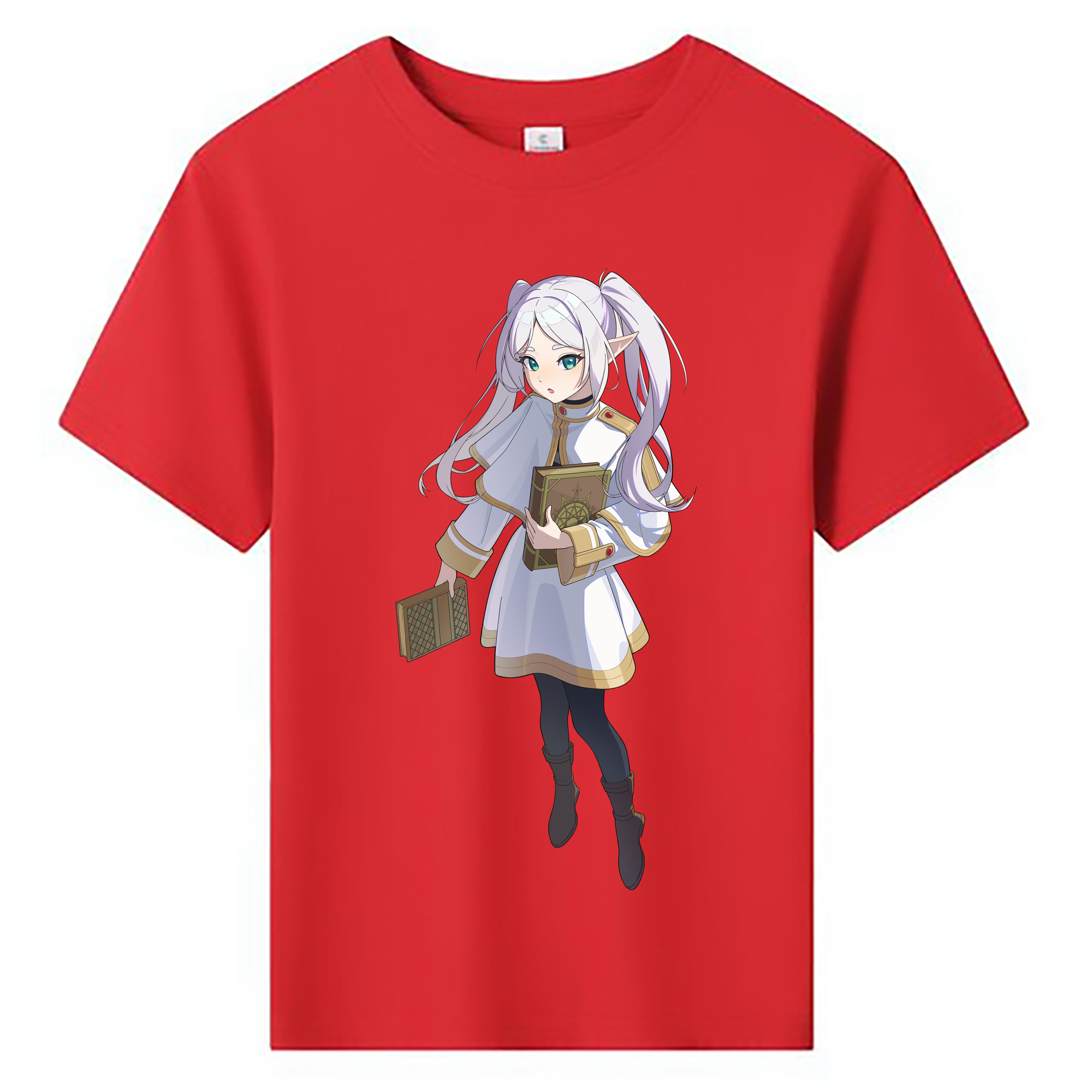 （画像用） 葬送のフリーレン Frieren 綿100％キッズTシャツ（フロントプリント）