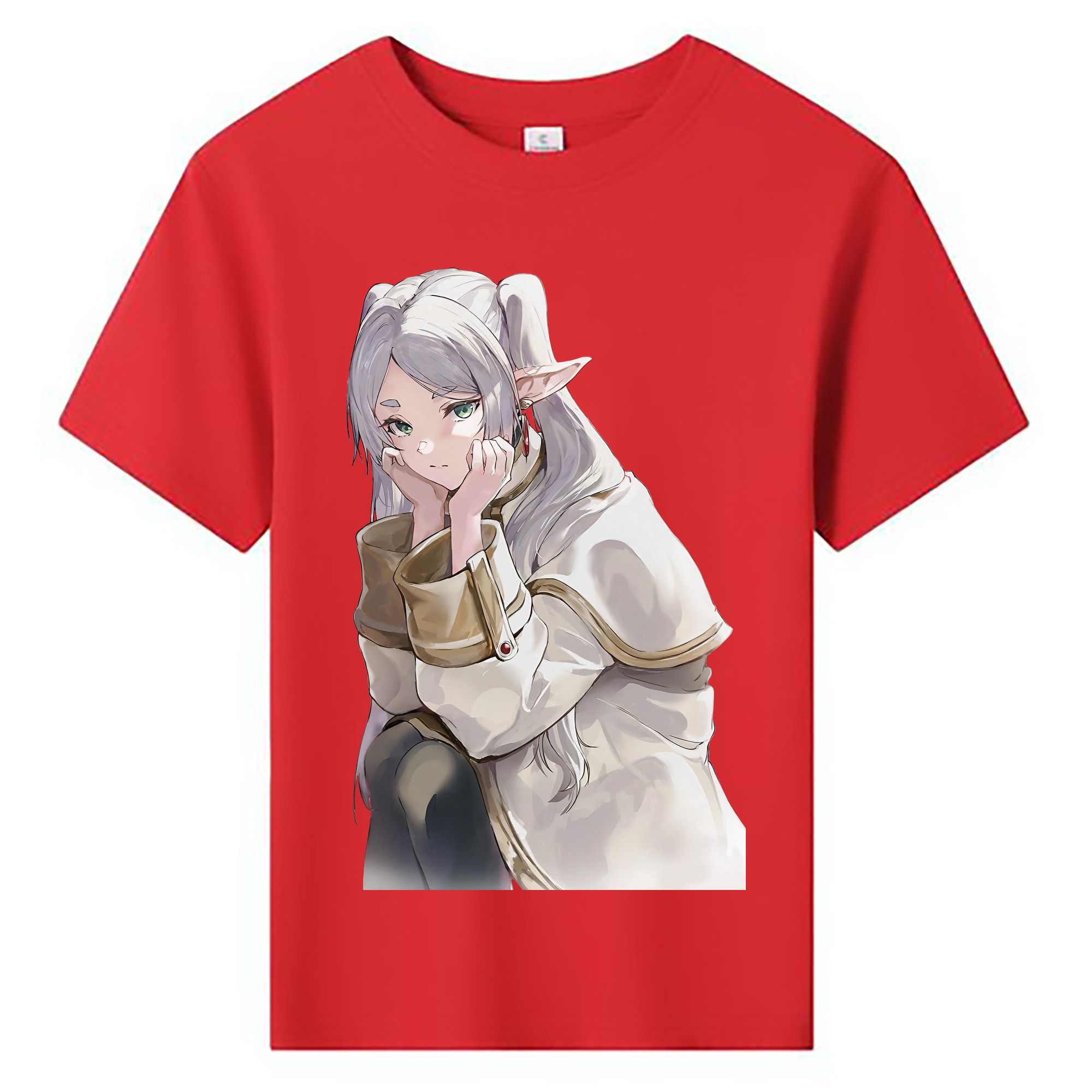 （画像用） 葬送のフリーレン Frieren 綿100％キッズTシャツ（フロントプリント）