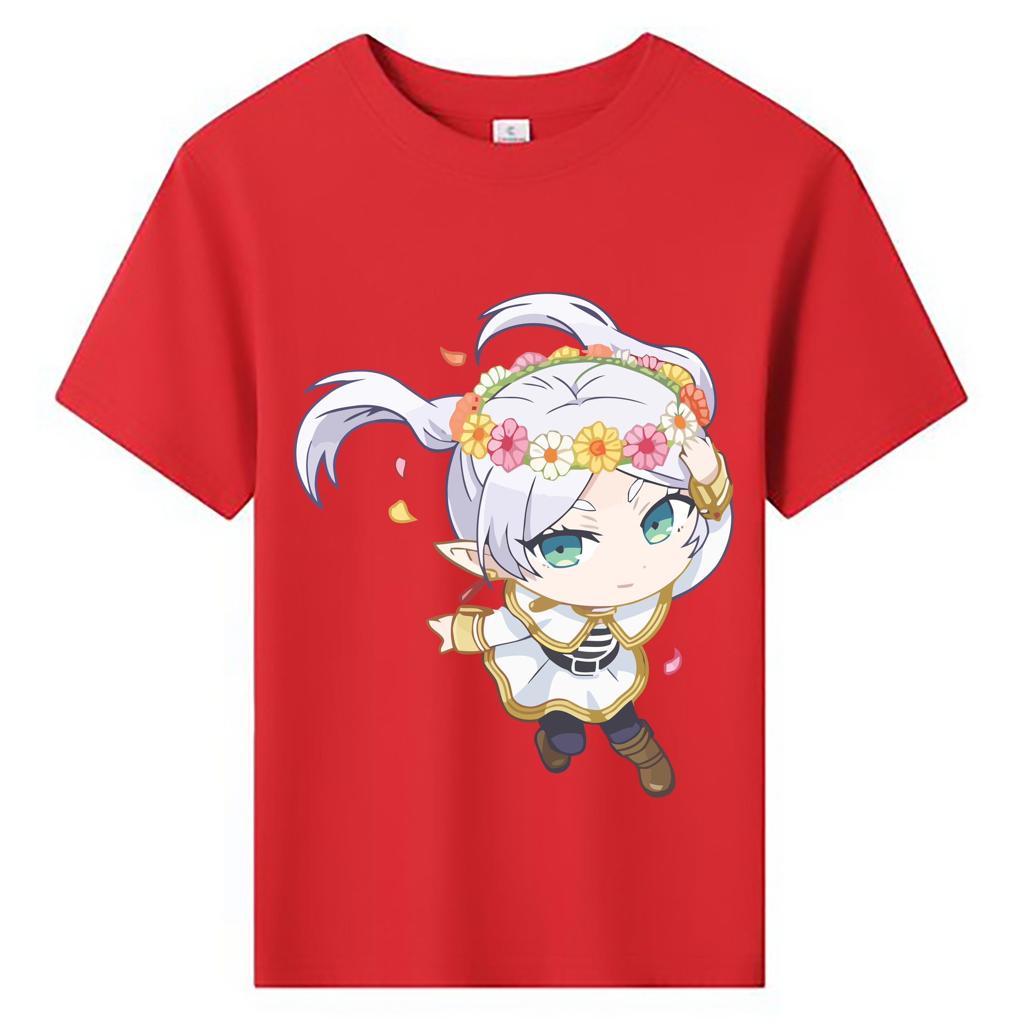 （画像用） 葬送のフリーレン Frieren 綿100％キッズTシャツ（フロントプリント）