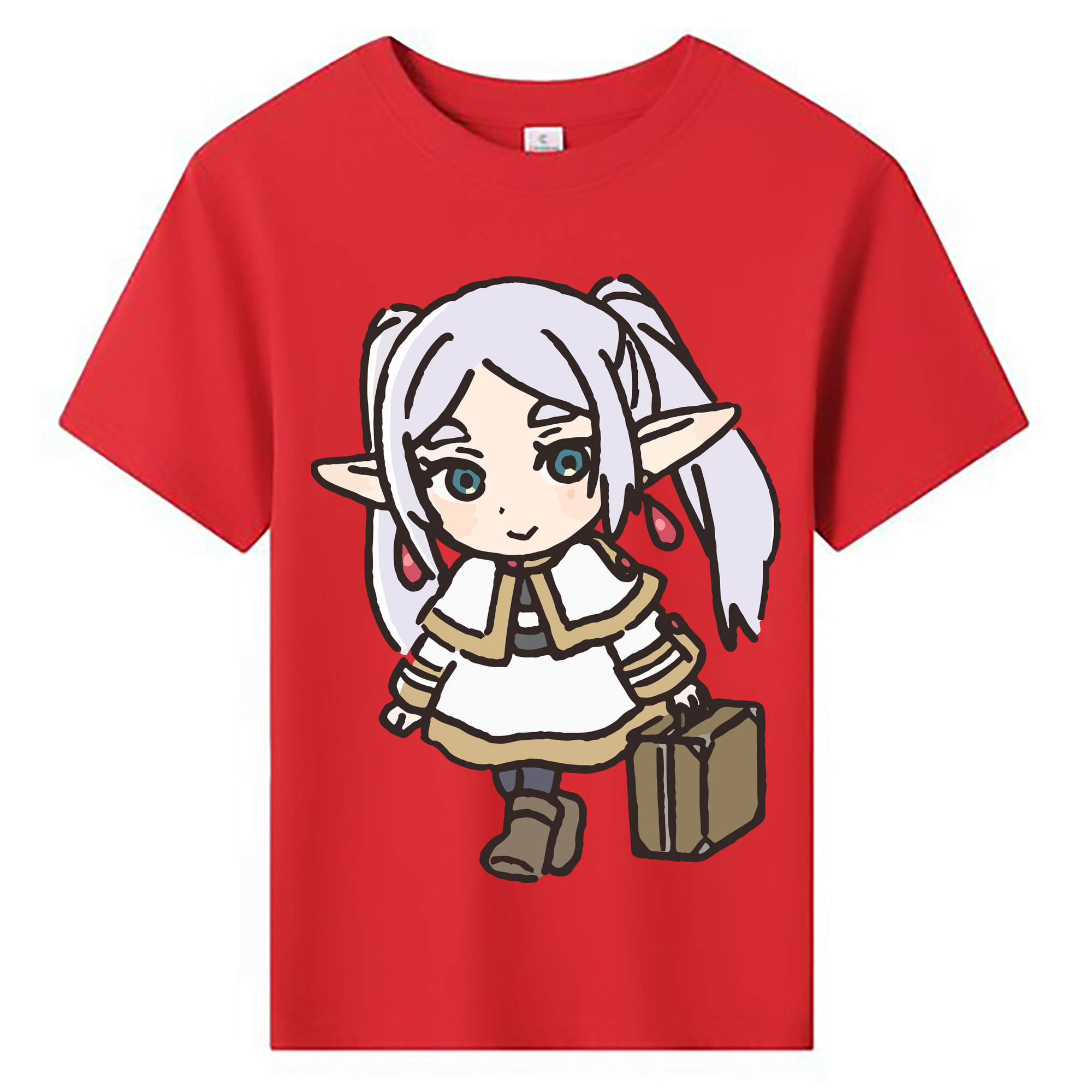 （画像用） 葬送のフリーレン Frieren 綿100％キッズTシャツ（フロントプリント）