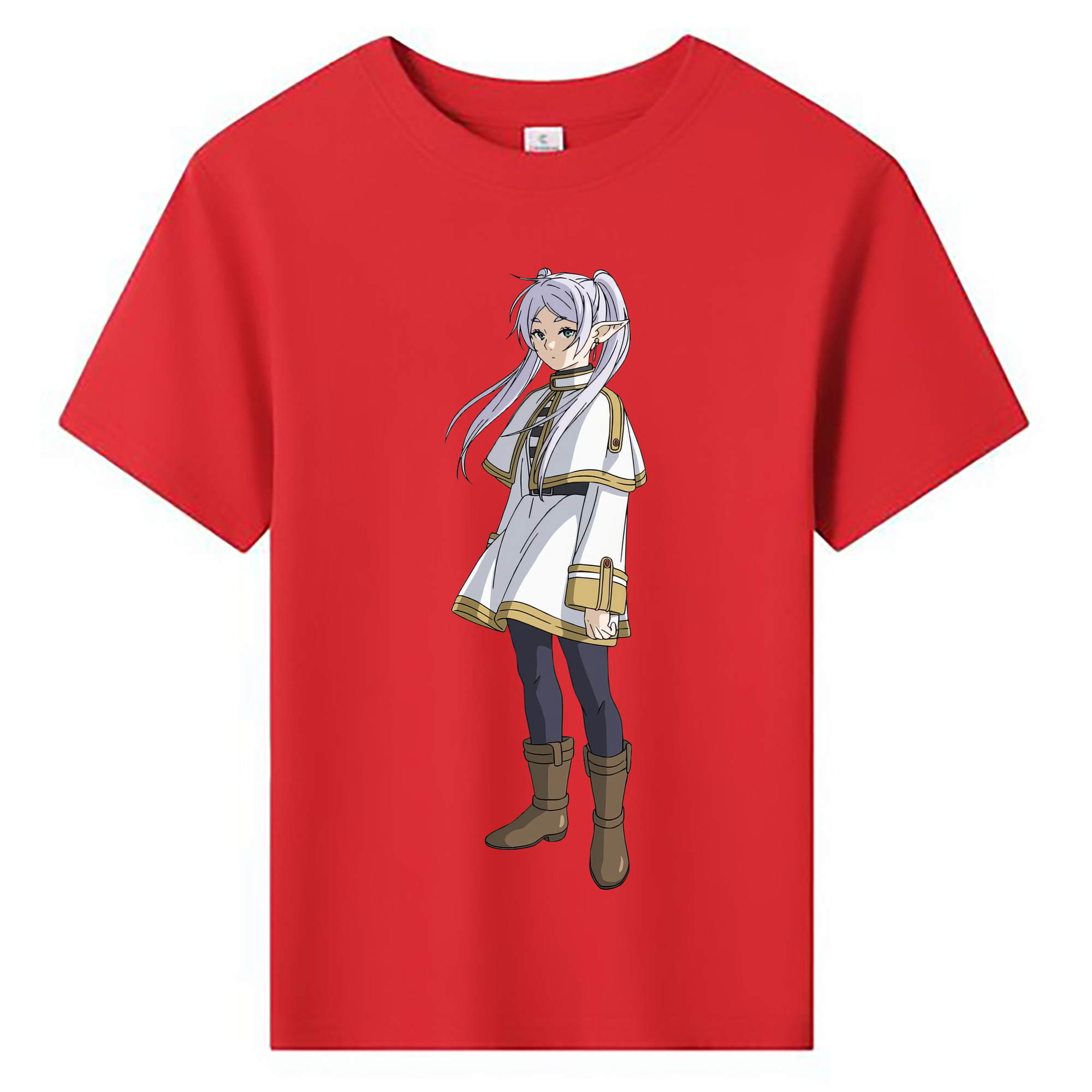 （画像用） 葬送のフリーレン Frieren 綿100％キッズTシャツ（フロントプリント）