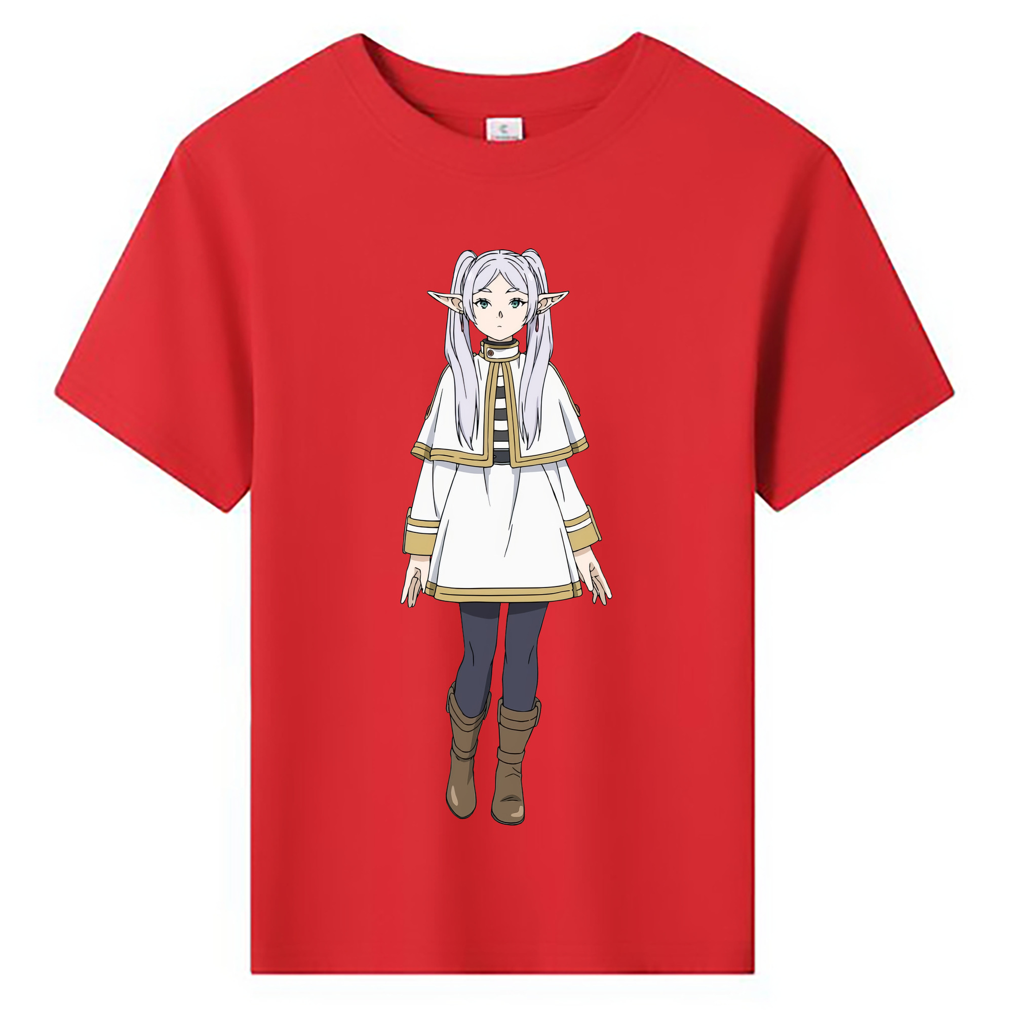 （画像用） 葬送のフリーレン Frieren 綿100％キッズTシャツ（フロントプリント）