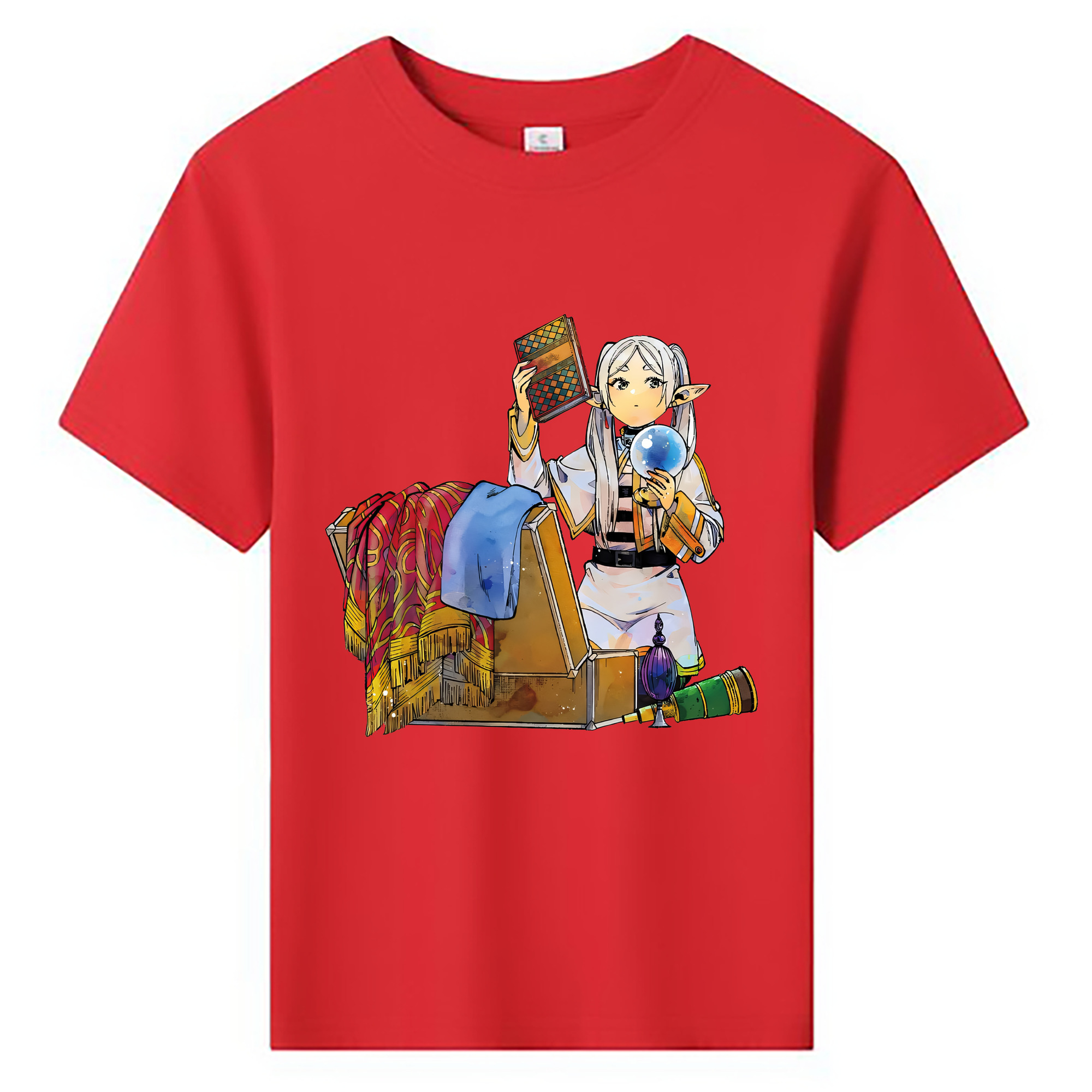 （画像用） 葬送のフリーレン Frieren 綿100％キッズTシャツ（フロントプリント）