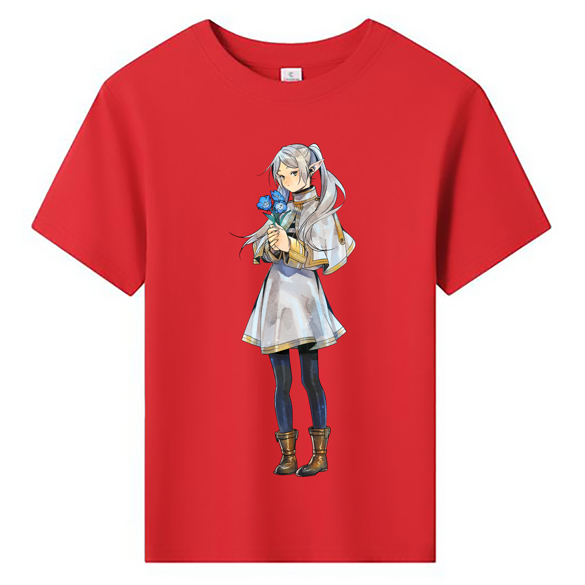 （画像用） 葬送のフリーレン Frieren 綿100％キッズTシャツ（フロントプリント）