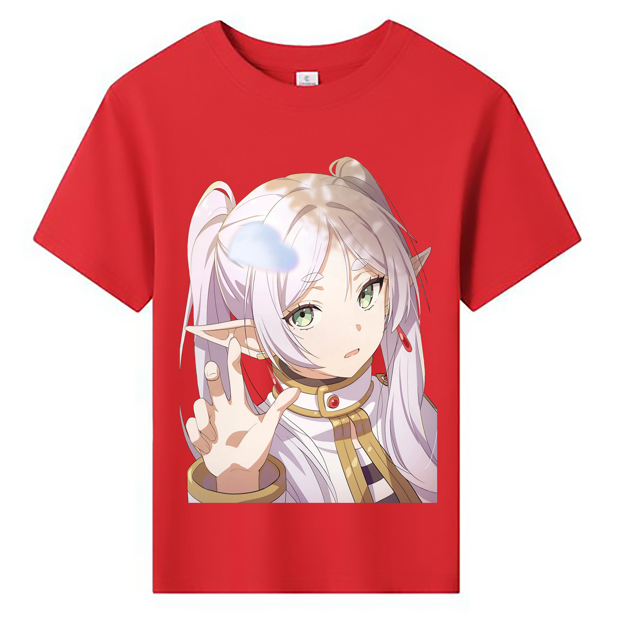 （画像用） 葬送のフリーレン Frieren 綿100％キッズTシャツ（フロントプリント）