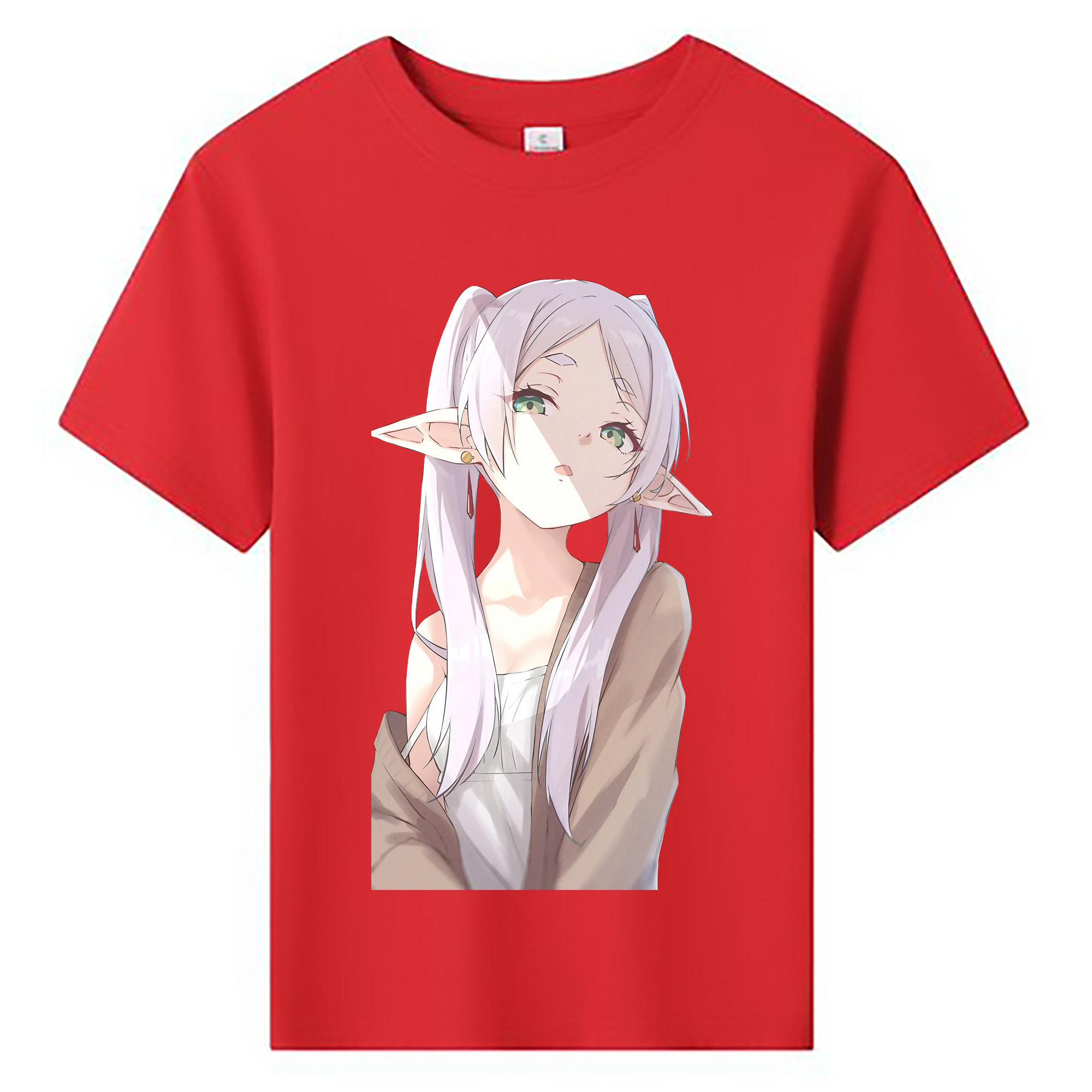 （画像用） 葬送のフリーレン Frieren 綿100％キッズTシャツ（フロントプリント）