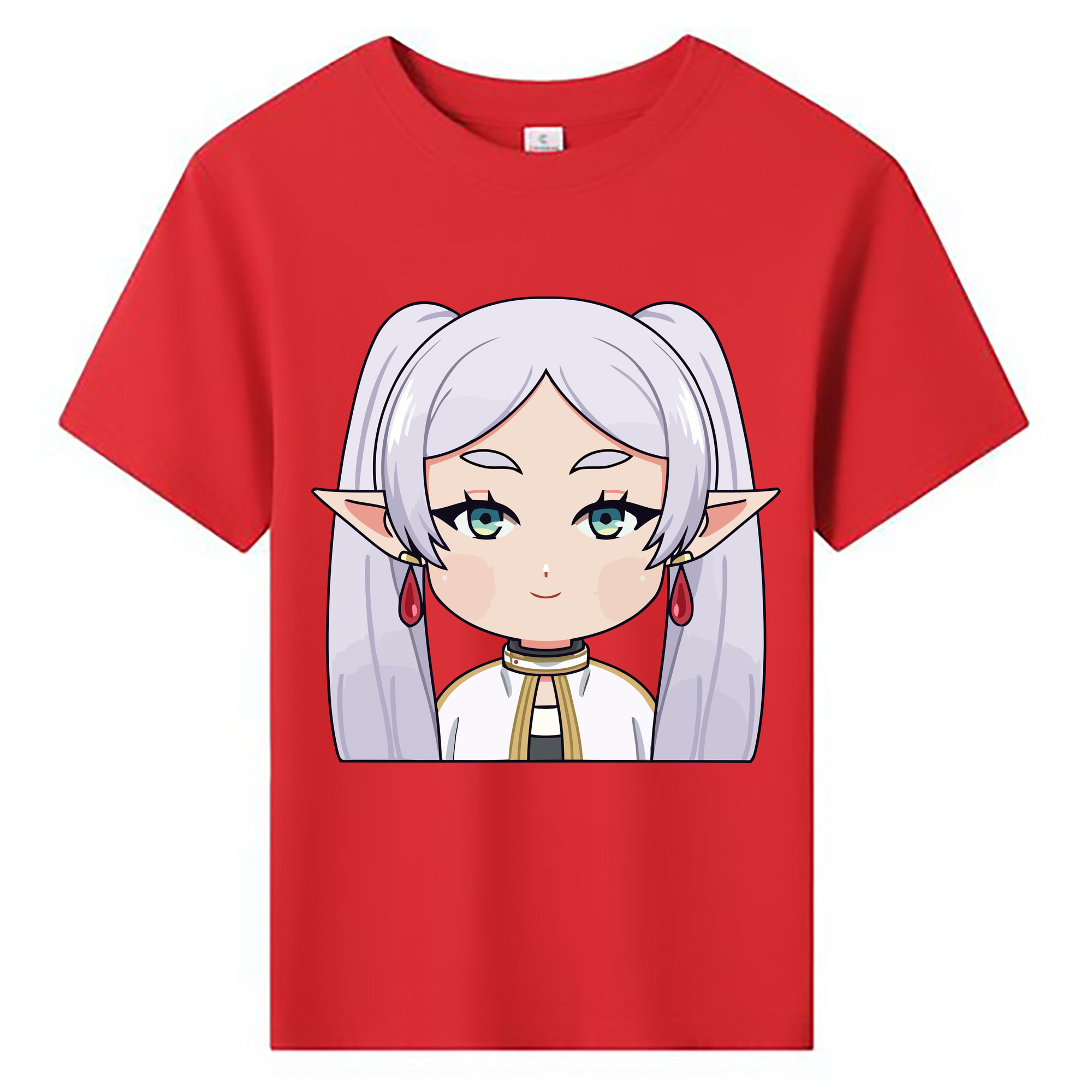 （画像用） 葬送のフリーレン Frieren 綿100％キッズTシャツ（フロントプリント）