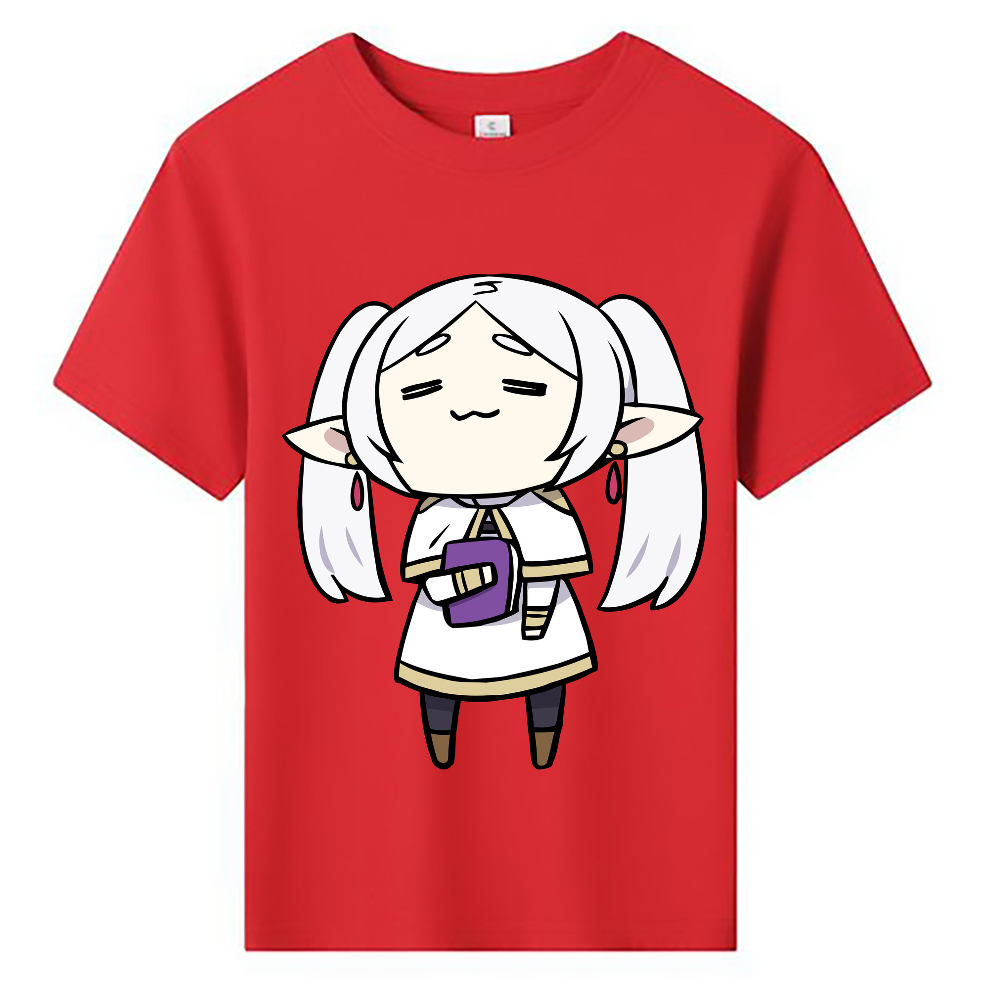 （画像用） 葬送のフリーレン Frieren 綿100％キッズTシャツ（フロントプリント）