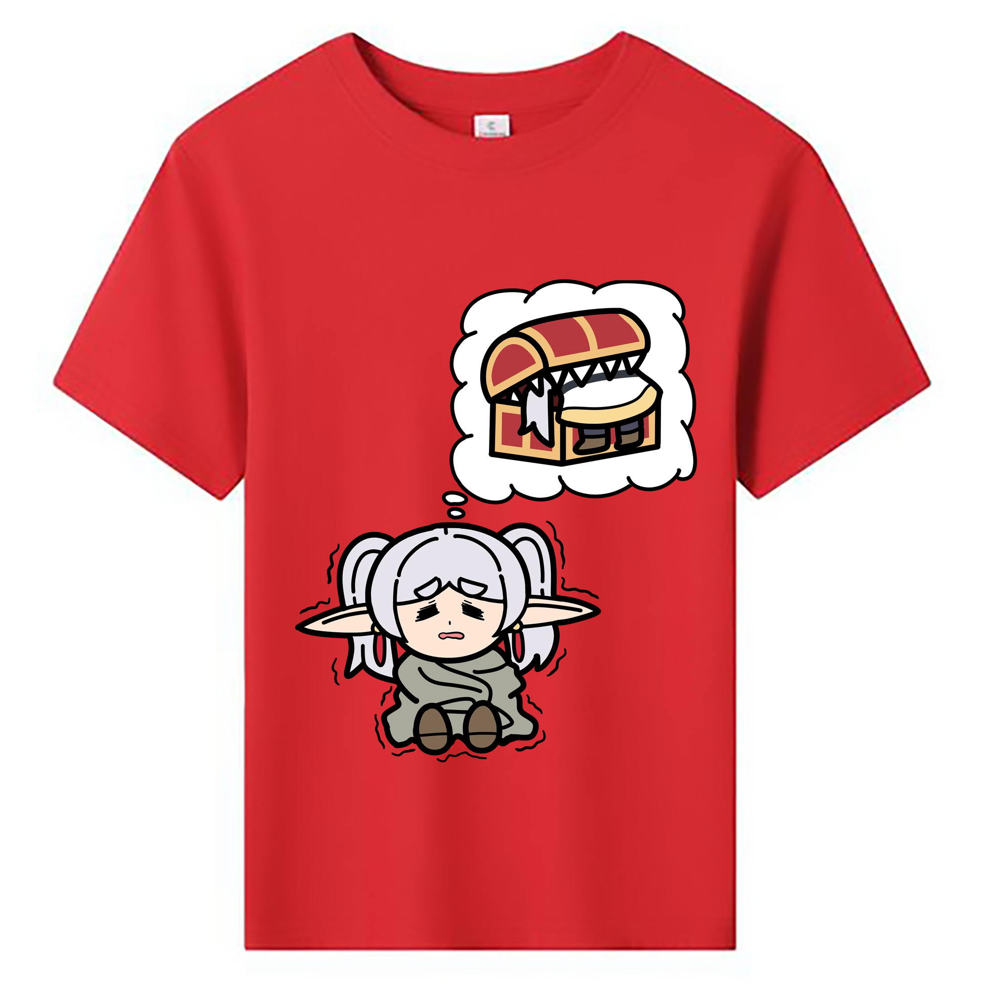 （画像用） 葬送のフリーレン Frieren 綿100％キッズTシャツ（フロントプリント）