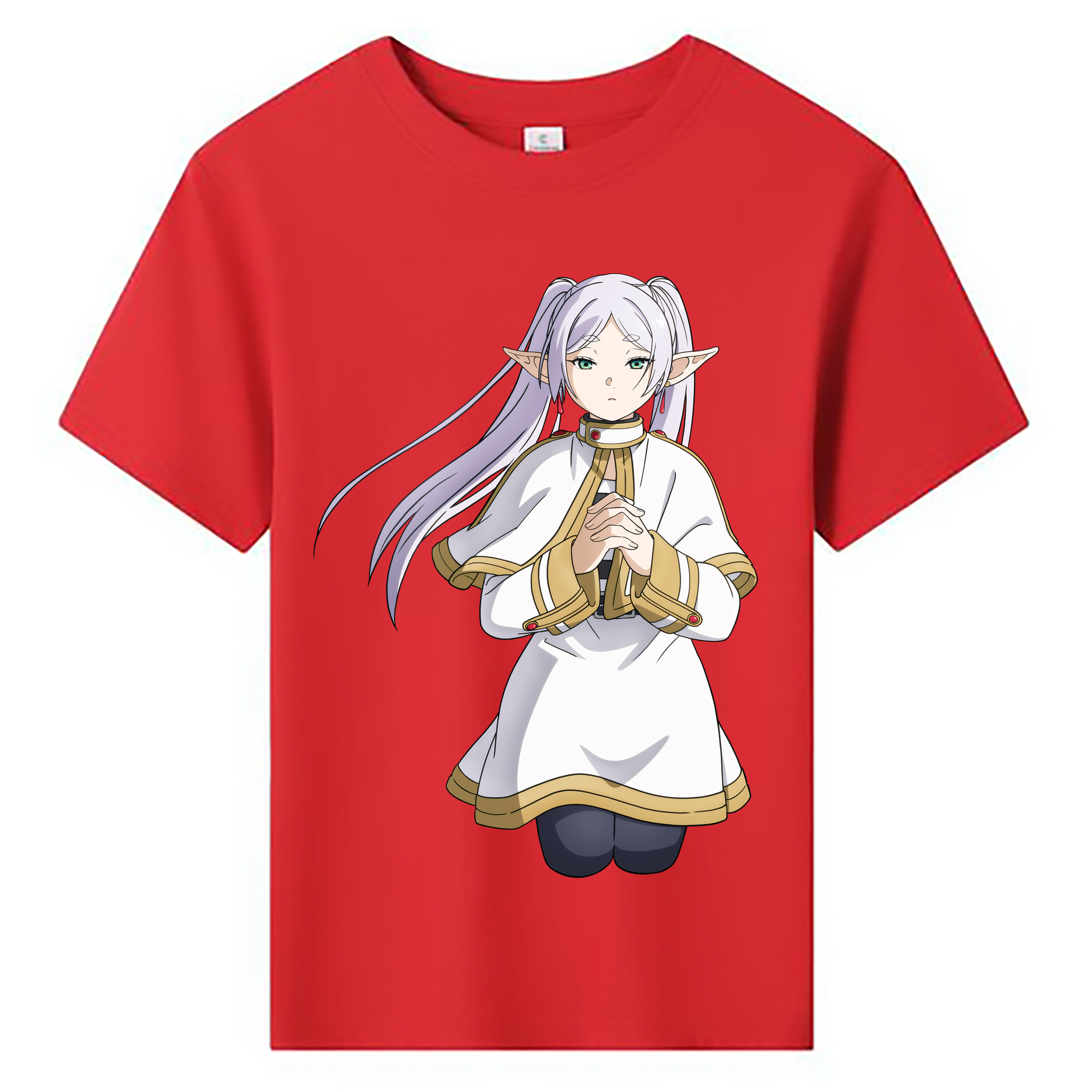 （画像用） 葬送のフリーレン Frieren 綿100％キッズTシャツ（フロントプリント）