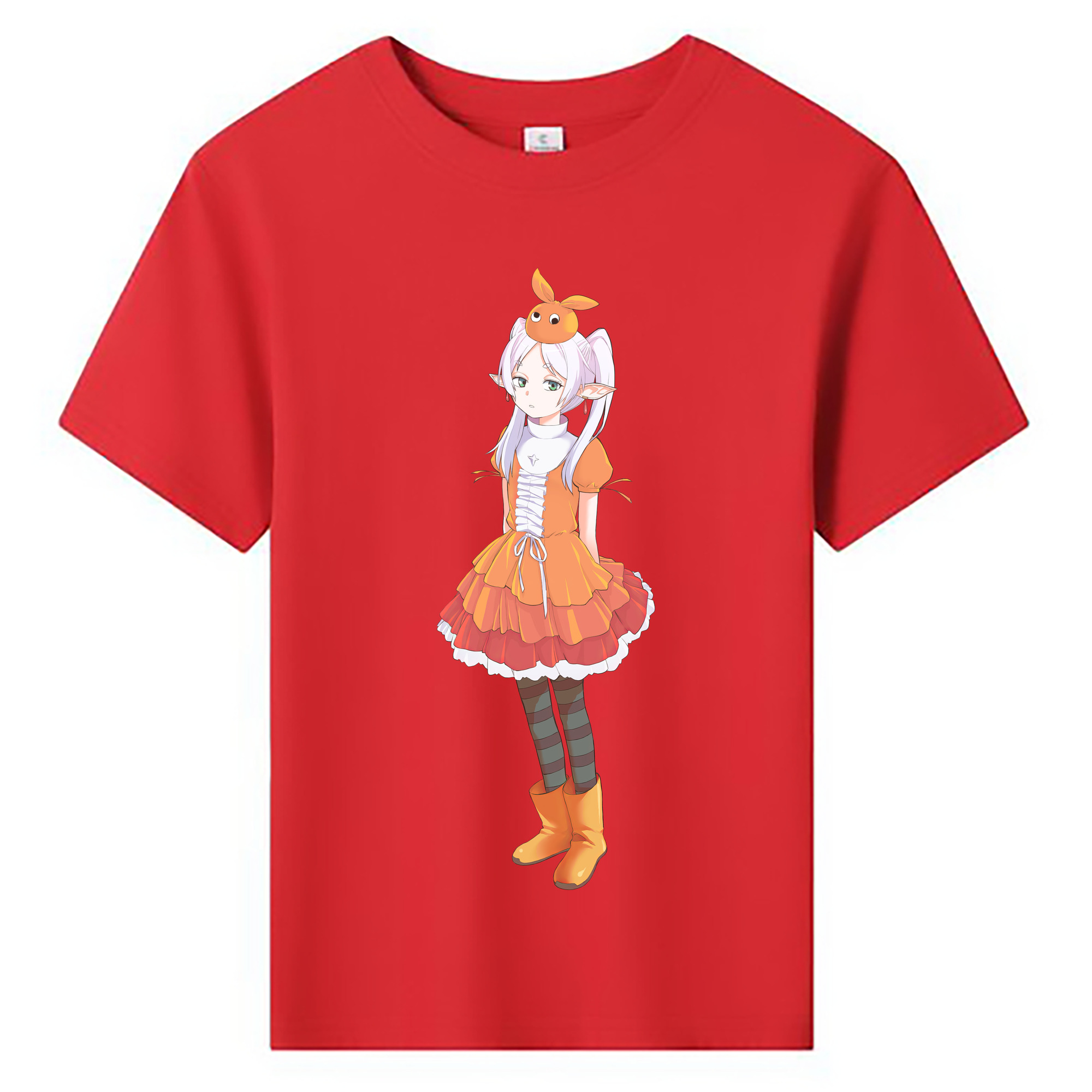 （画像用） 葬送のフリーレン Frieren 綿100％キッズTシャツ（フロントプリント）