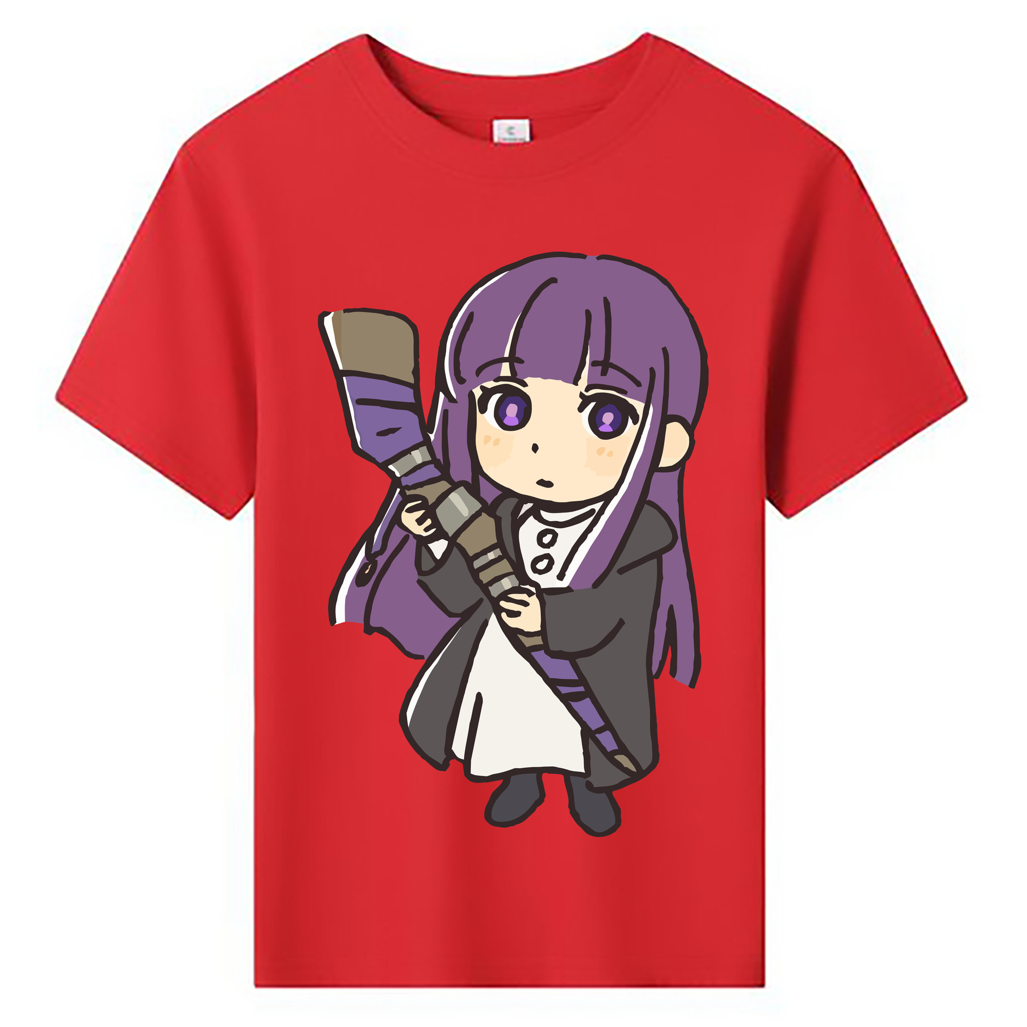 （画像用） 葬送のフリーレン Frieren 綿100％キッズTシャツ（フロントプリント）