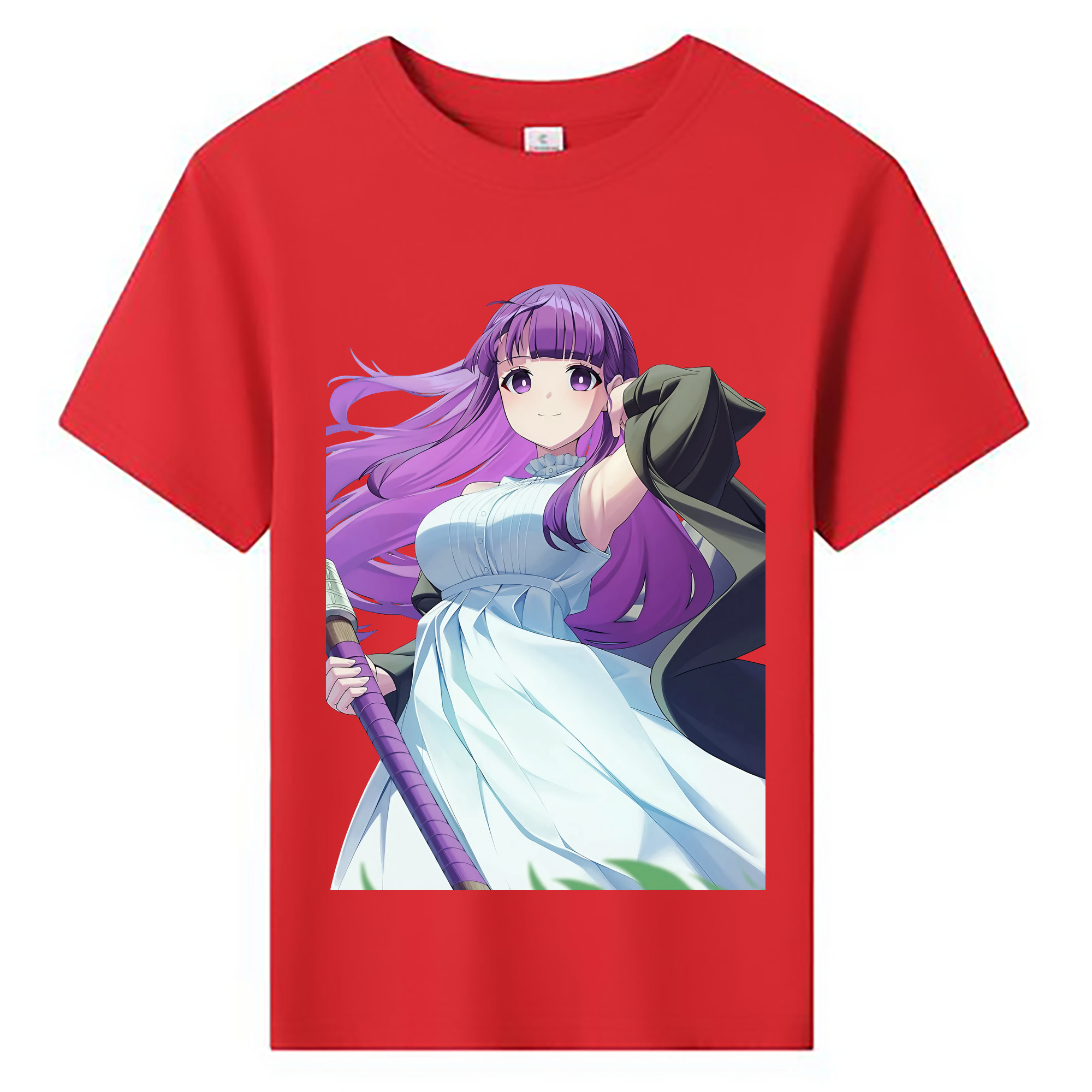 （画像用） 葬送のフリーレン Frieren 綿100％キッズTシャツ（フロントプリント）