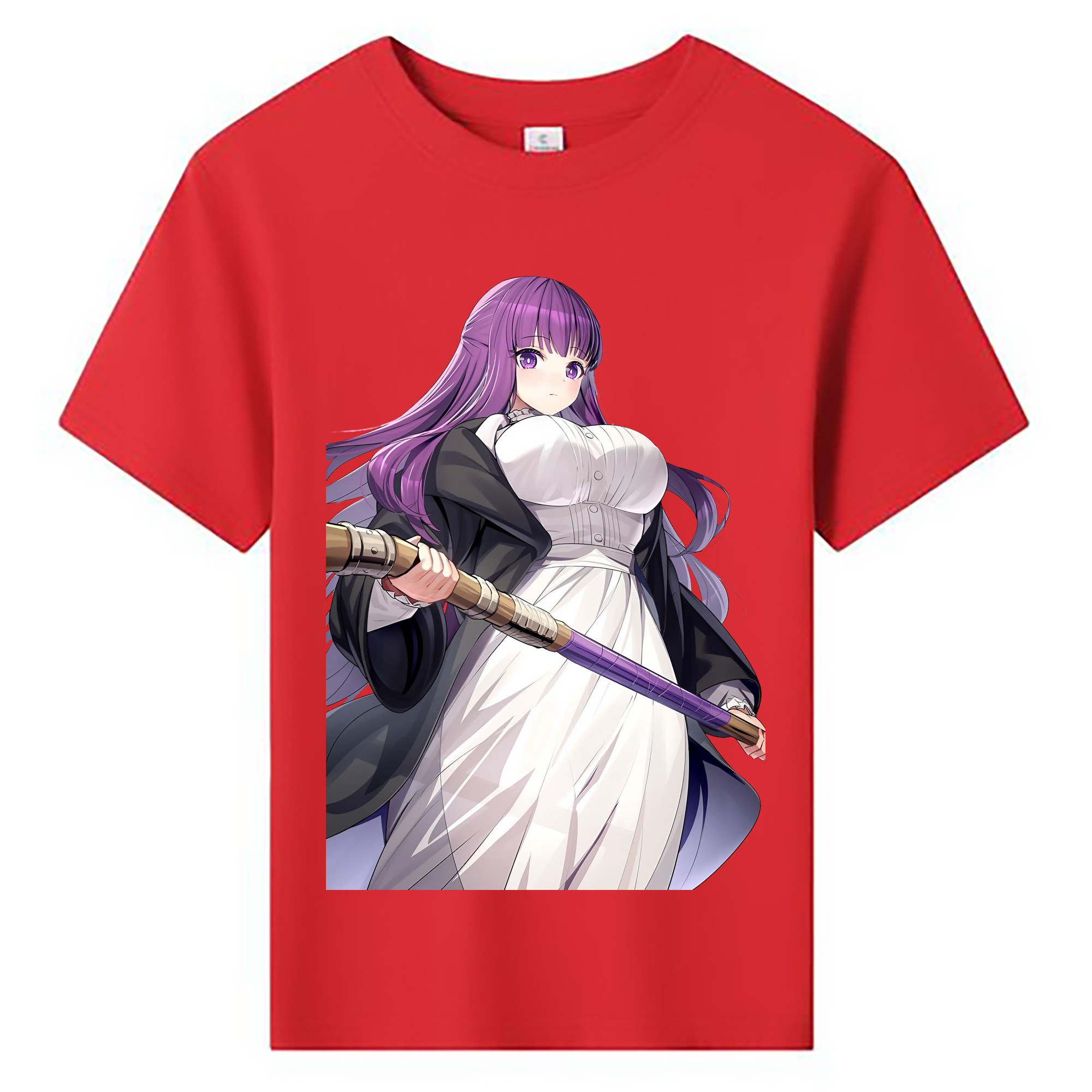 （画像用） 葬送のフリーレン Frieren 綿100％キッズTシャツ（フロントプリント）