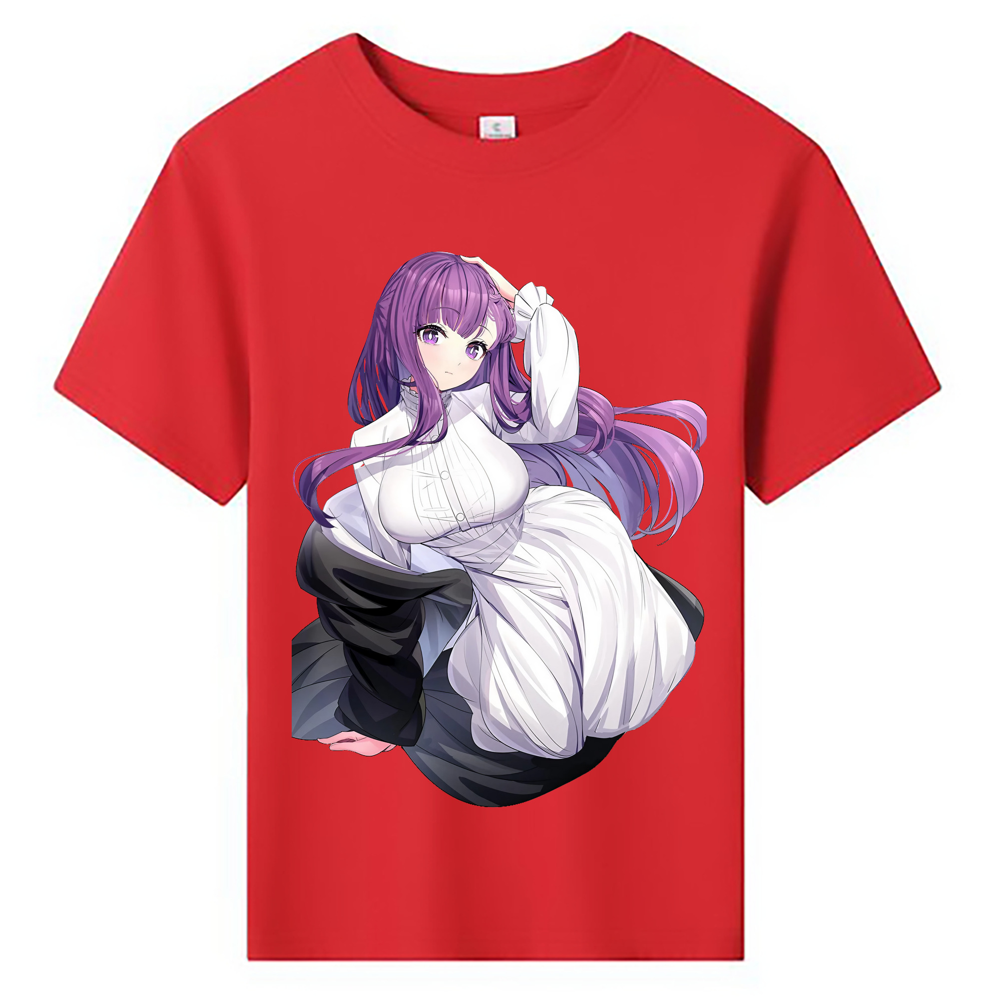（画像用） 葬送のフリーレン Frieren 綿100％キッズTシャツ（フロントプリント）