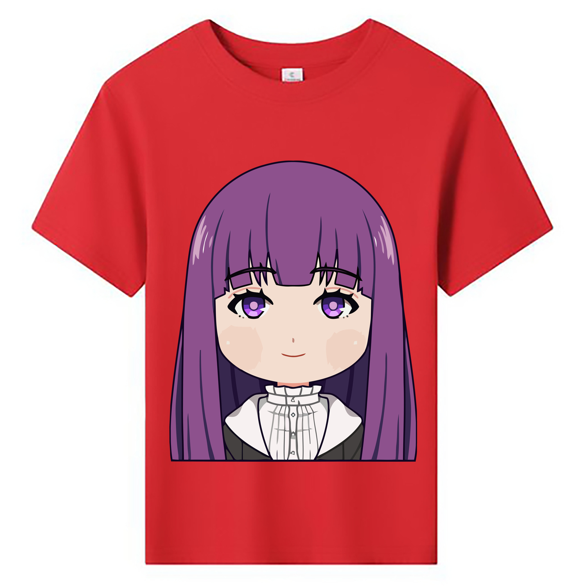 （画像用） 葬送のフリーレン Frieren 綿100％キッズTシャツ（フロントプリント）