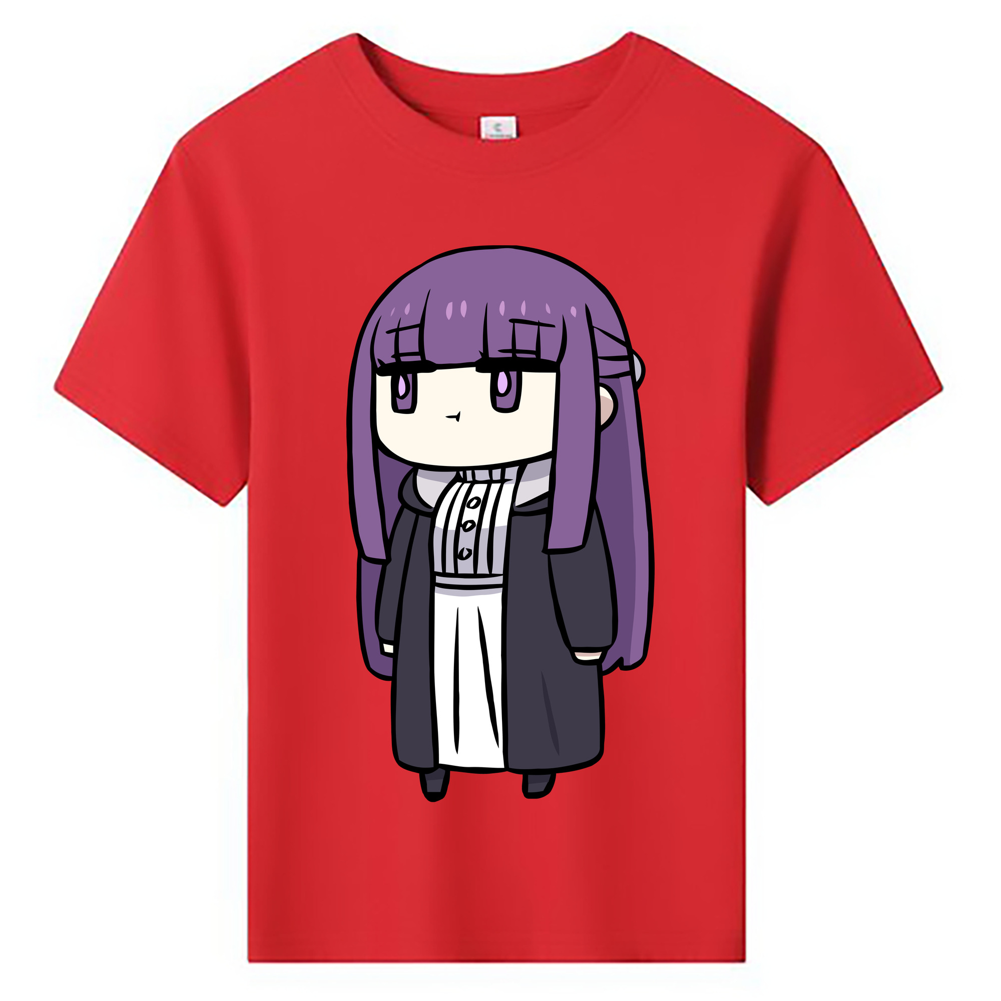 （画像用） 葬送のフリーレン Frieren 綿100％キッズTシャツ（フロントプリント）