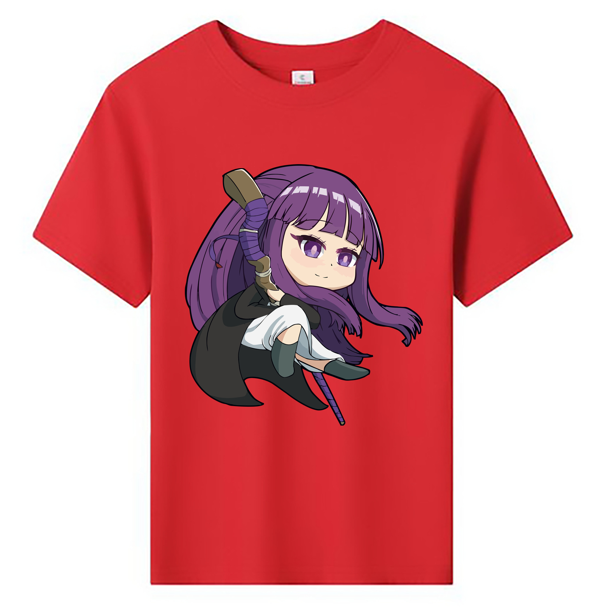 （画像用） 葬送のフリーレン Frieren 綿100％キッズTシャツ（フロントプリント）