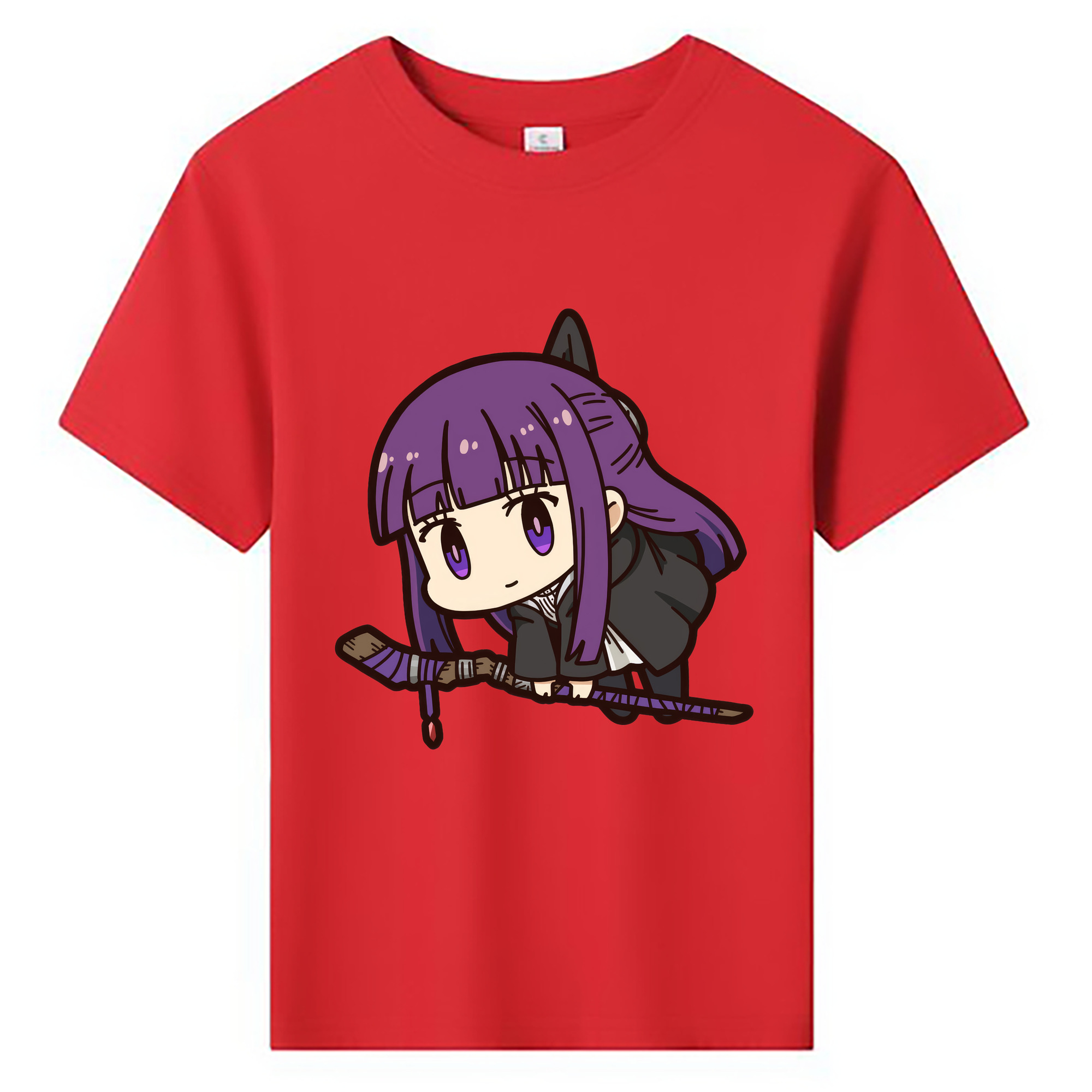 （画像用） 葬送のフリーレン Frieren 綿100％キッズTシャツ（フロントプリント）