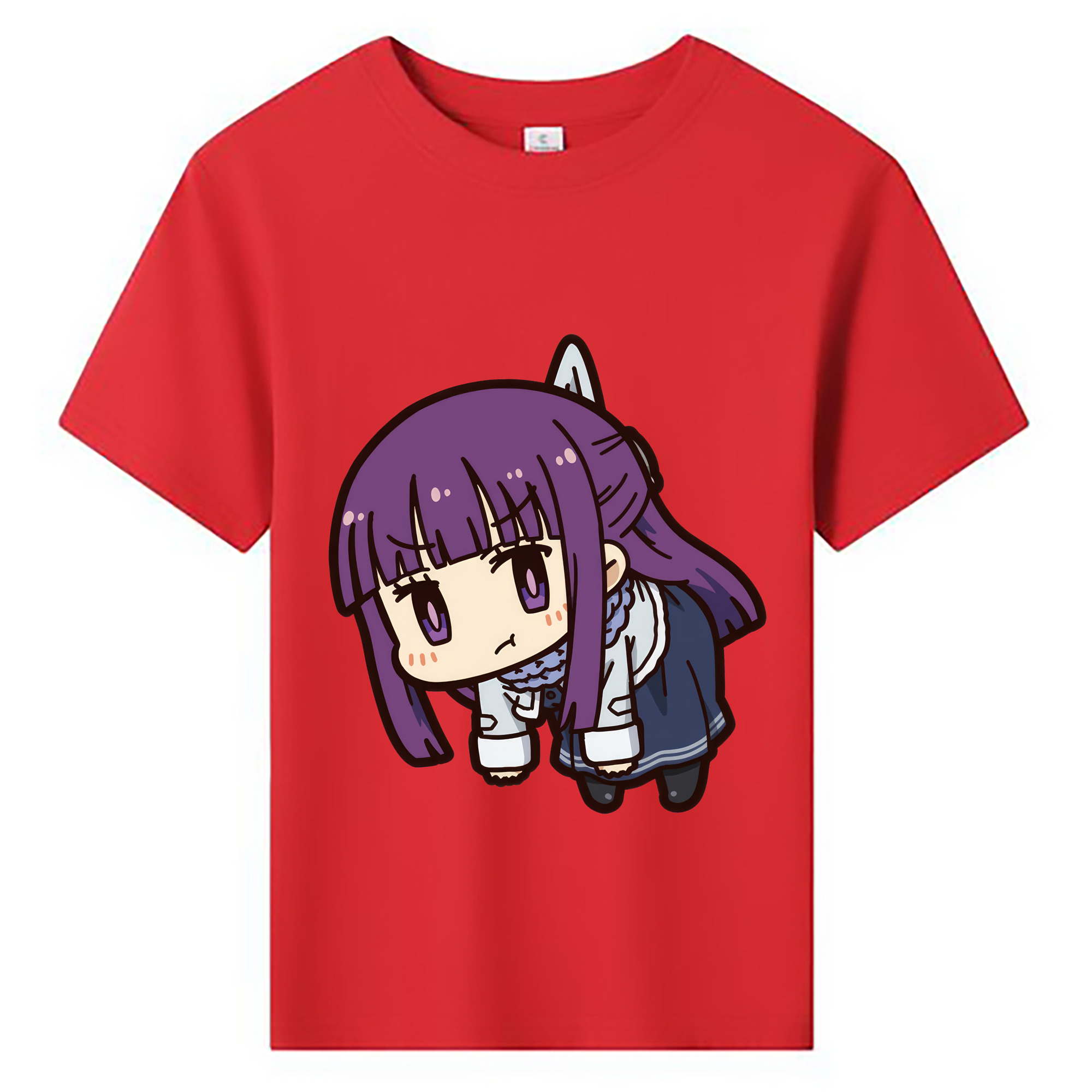 （画像用） 葬送のフリーレン Frieren 綿100％キッズTシャツ（フロントプリント）