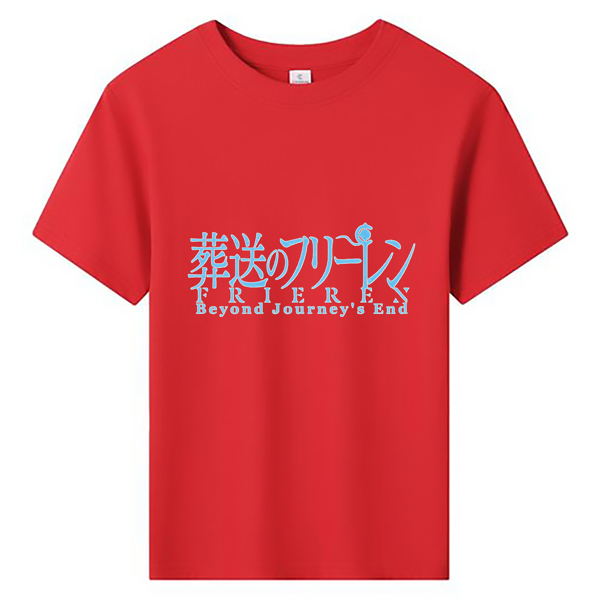 （画像用） 葬送のフリーレン Frieren 綿100％キッズTシャツ（フロントプリント）