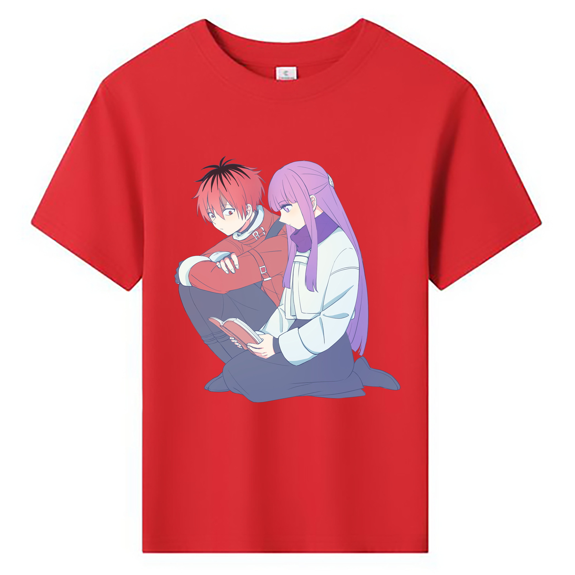 （画像用） 葬送のフリーレン Frieren 綿100％キッズTシャツ（フロントプリント）