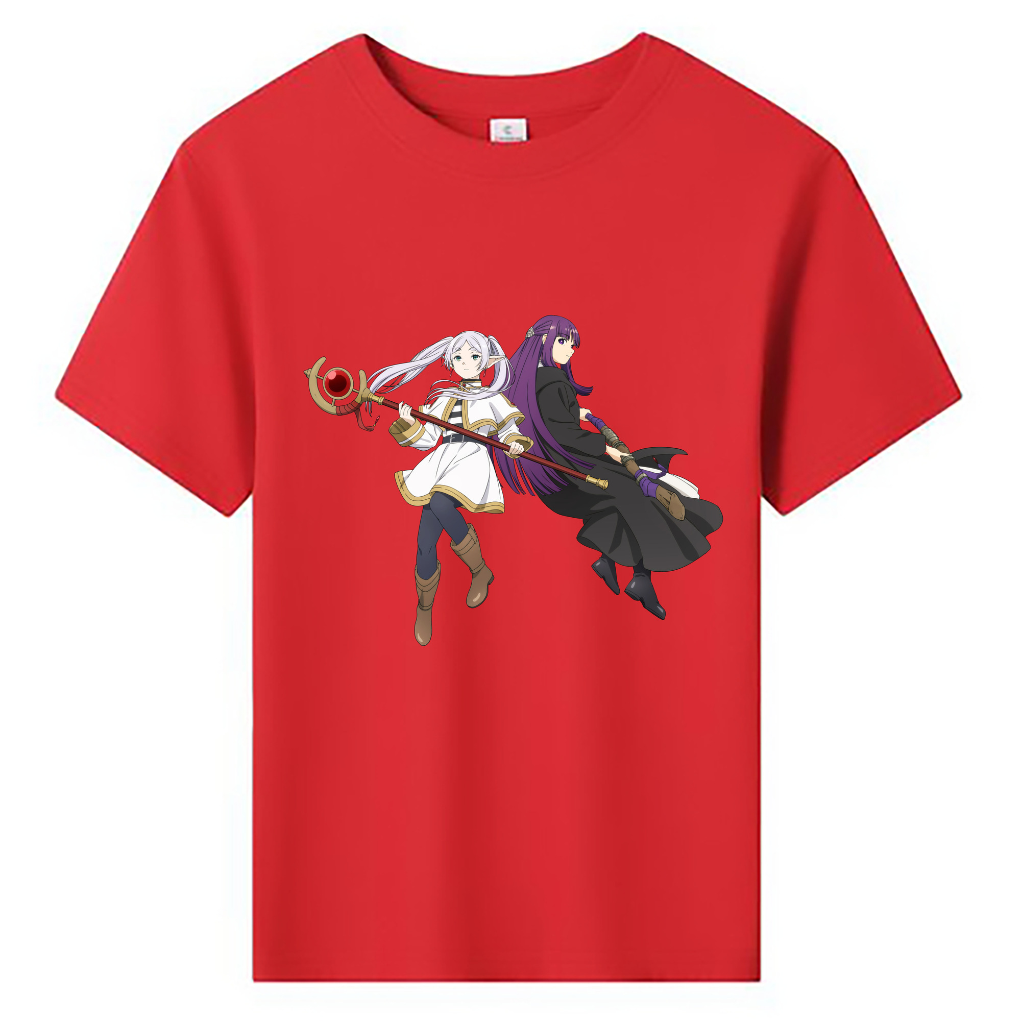 （画像用） 葬送のフリーレン Frieren 綿100％キッズTシャツ（フロントプリント）