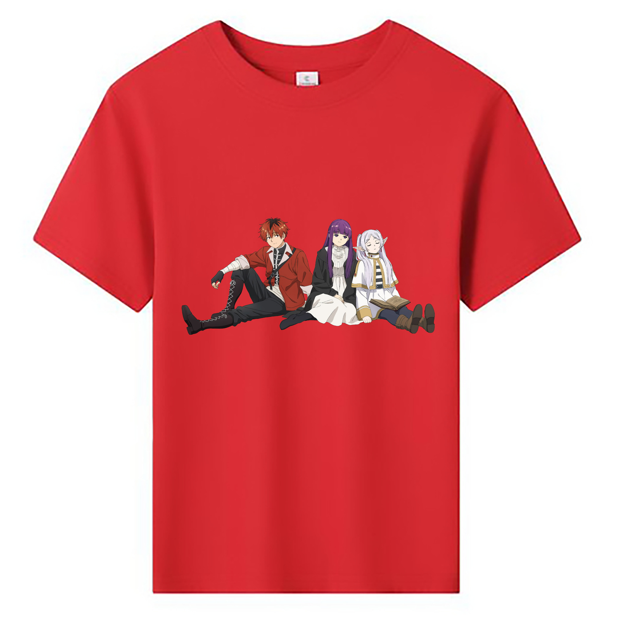 （画像用） 葬送のフリーレン Frieren 綿100％キッズTシャツ（フロントプリント）