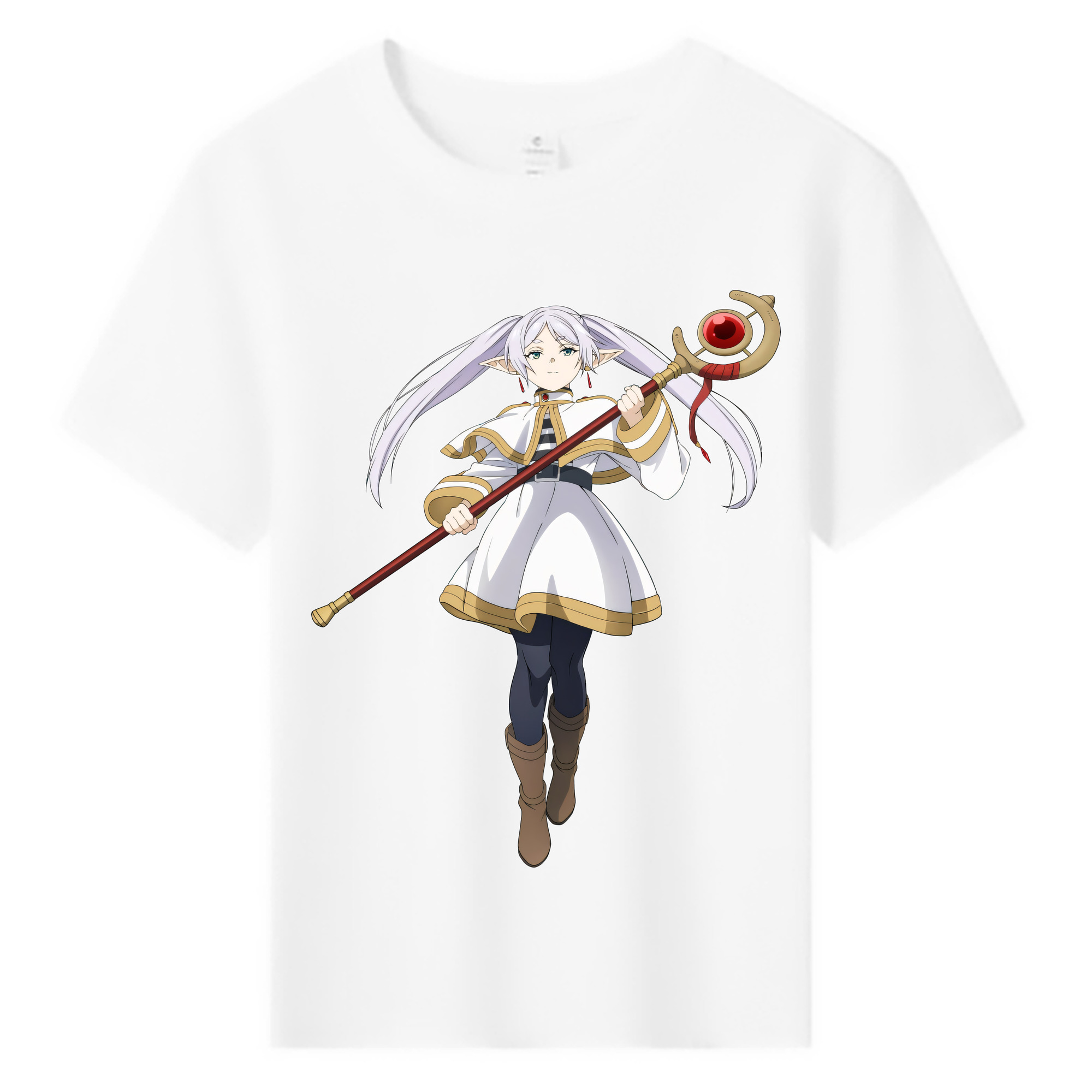 （画像用） 葬送のフリーレン Frieren 綿100％キッズTシャツ（フロントプリント）