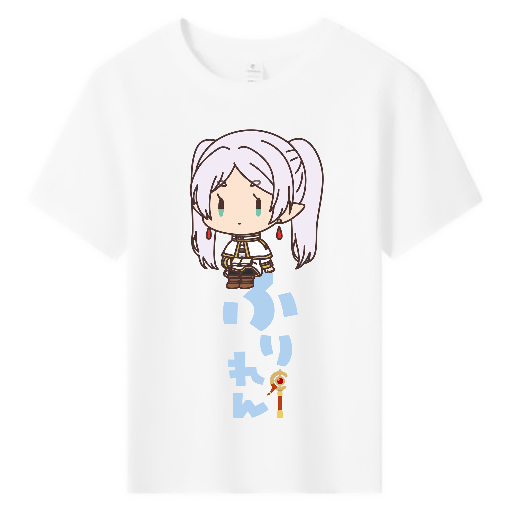 （画像用） 葬送のフリーレン Frieren 綿100％キッズTシャツ（フロントプリント）