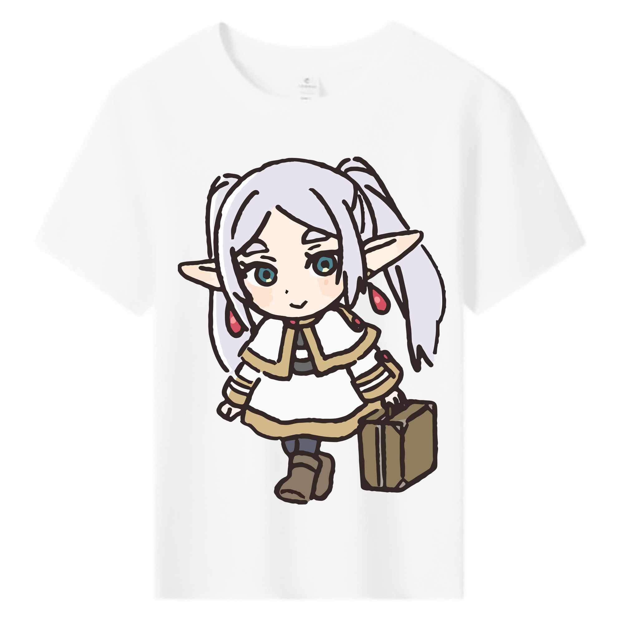 （画像用） 葬送のフリーレン Frieren 綿100％キッズTシャツ（フロントプリント）