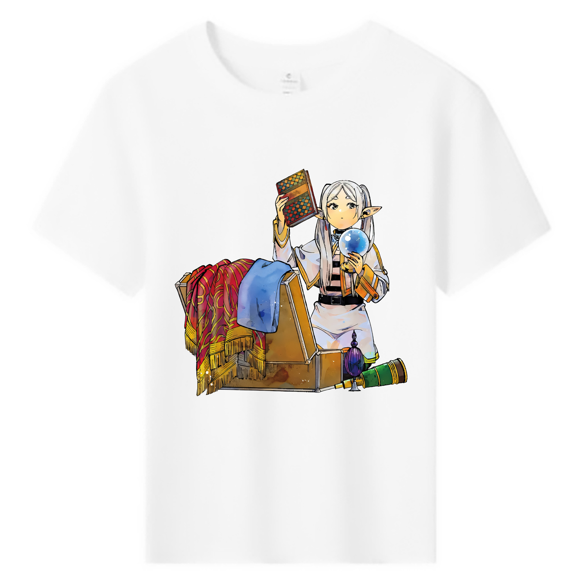 （画像用） 葬送のフリーレン Frieren 綿100％キッズTシャツ（フロントプリント）