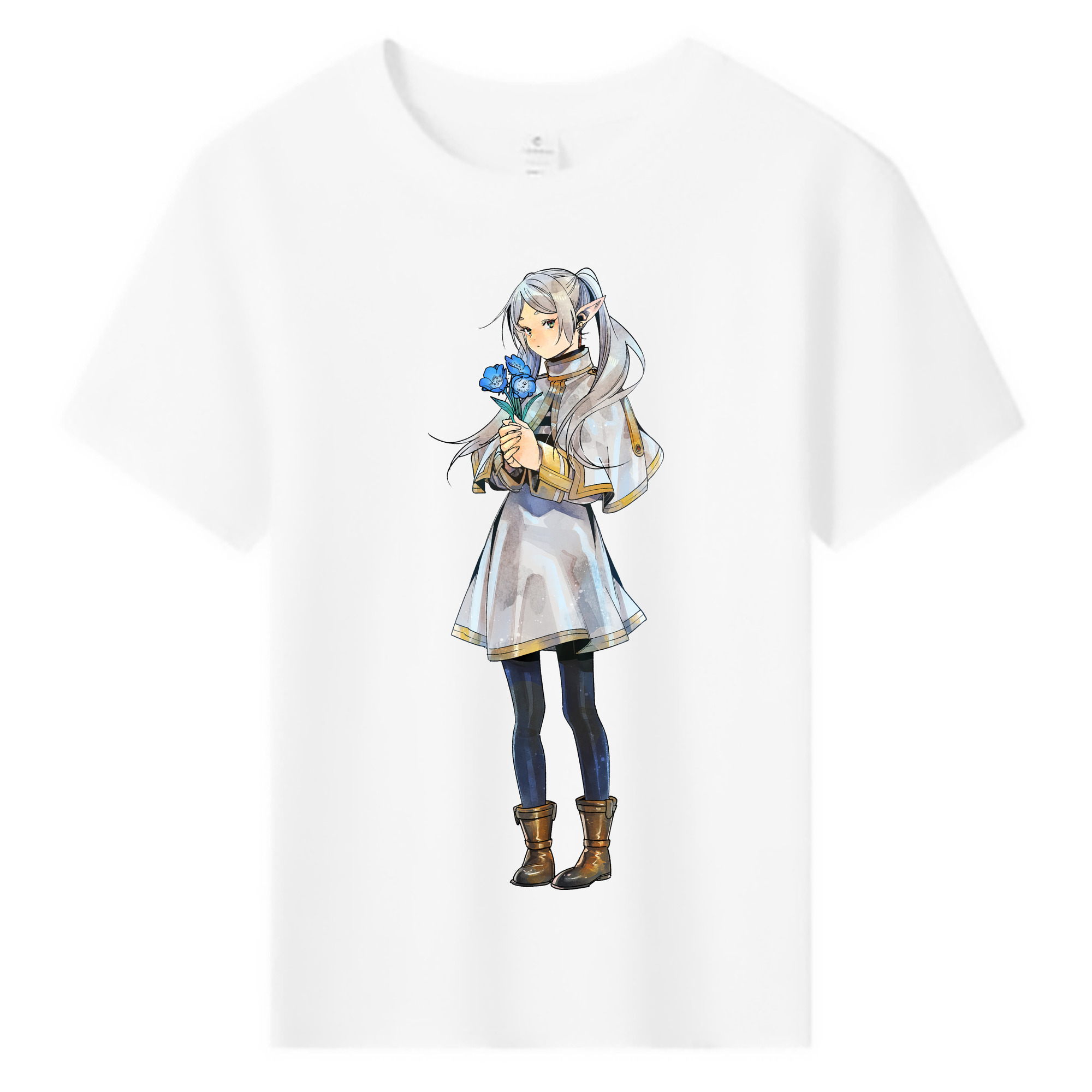 （画像用） 葬送のフリーレン Frieren 綿100％キッズTシャツ（フロントプリント）