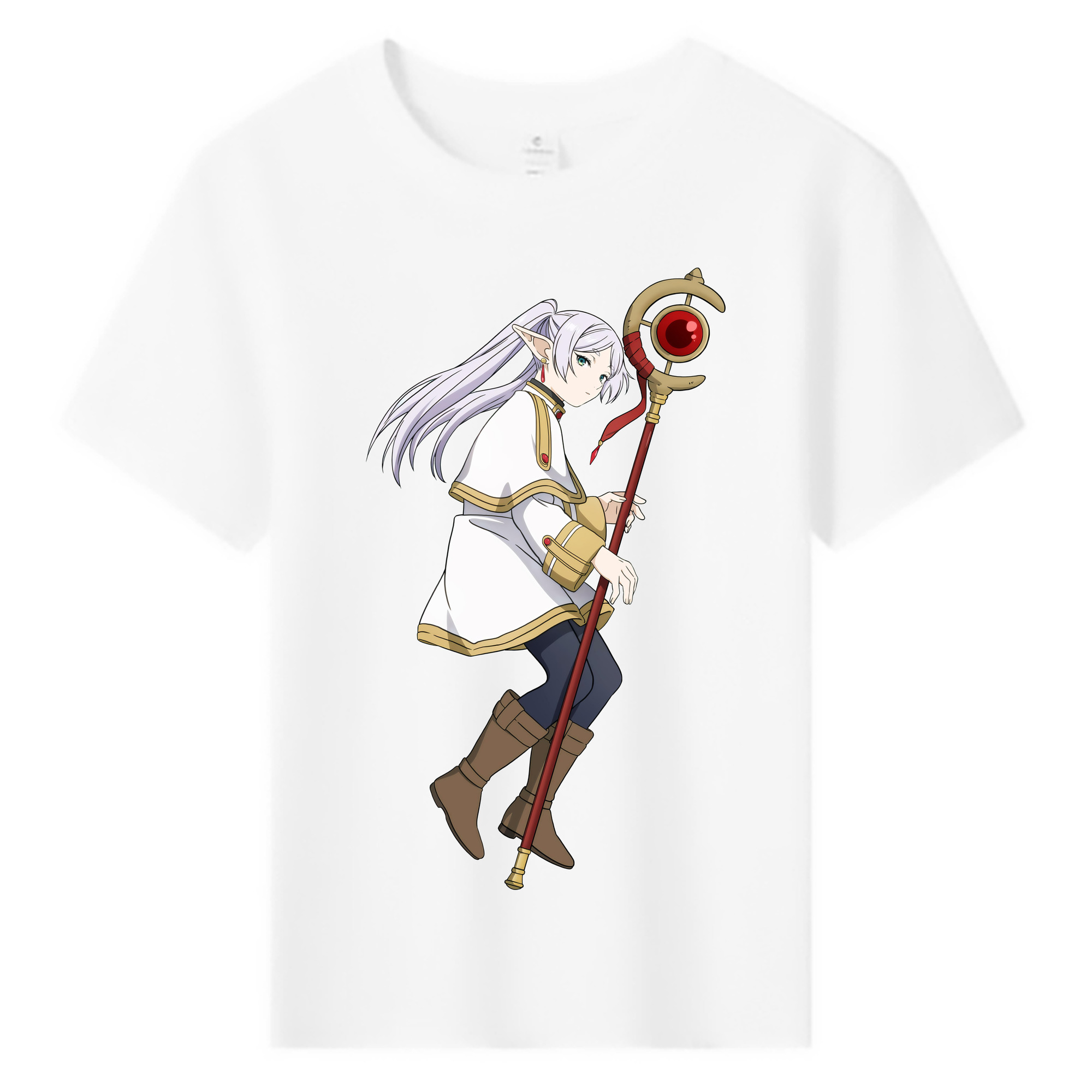 （画像用） 葬送のフリーレン Frieren 綿100％キッズTシャツ（フロントプリント）