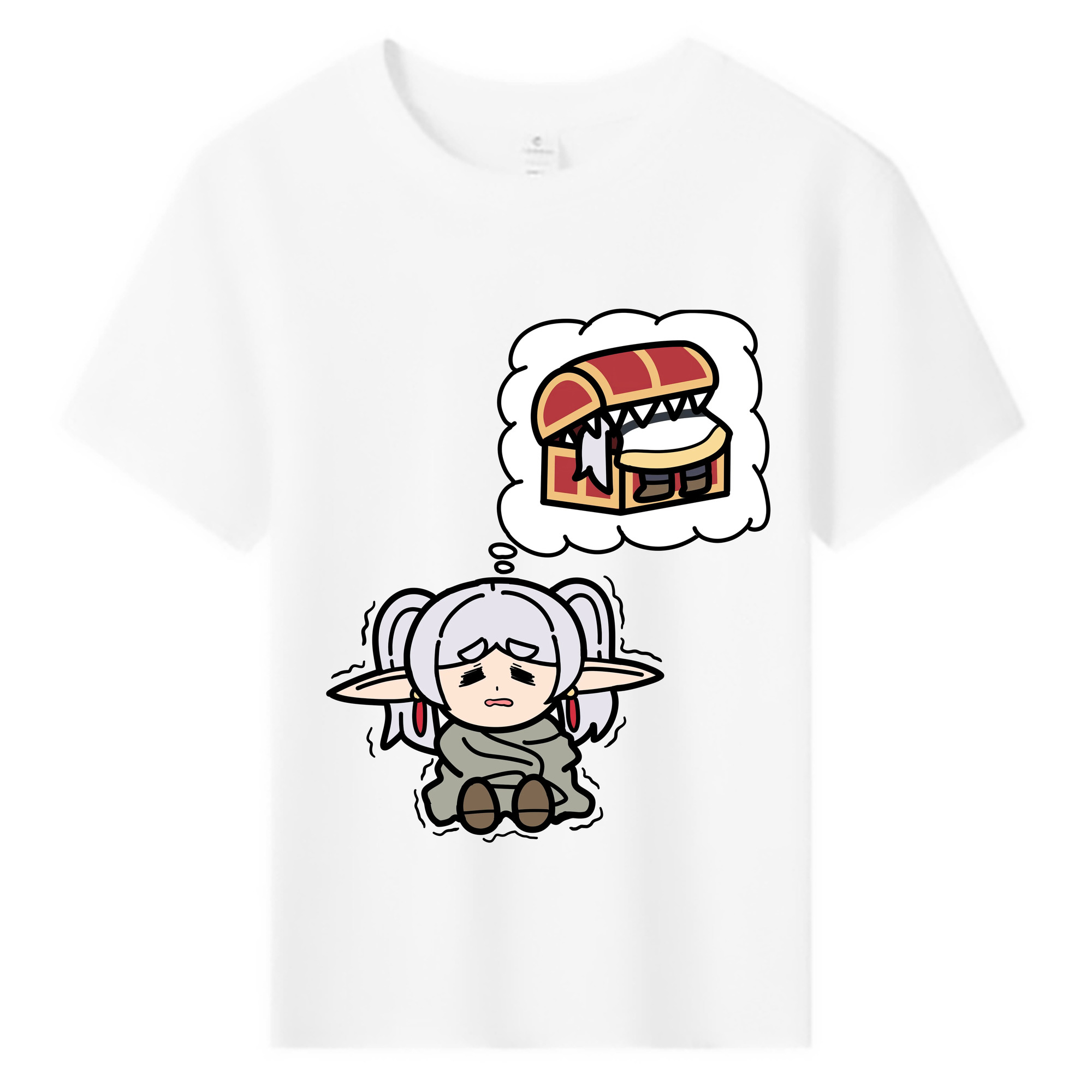 （画像用） 葬送のフリーレン Frieren 綿100％キッズTシャツ（フロントプリント）