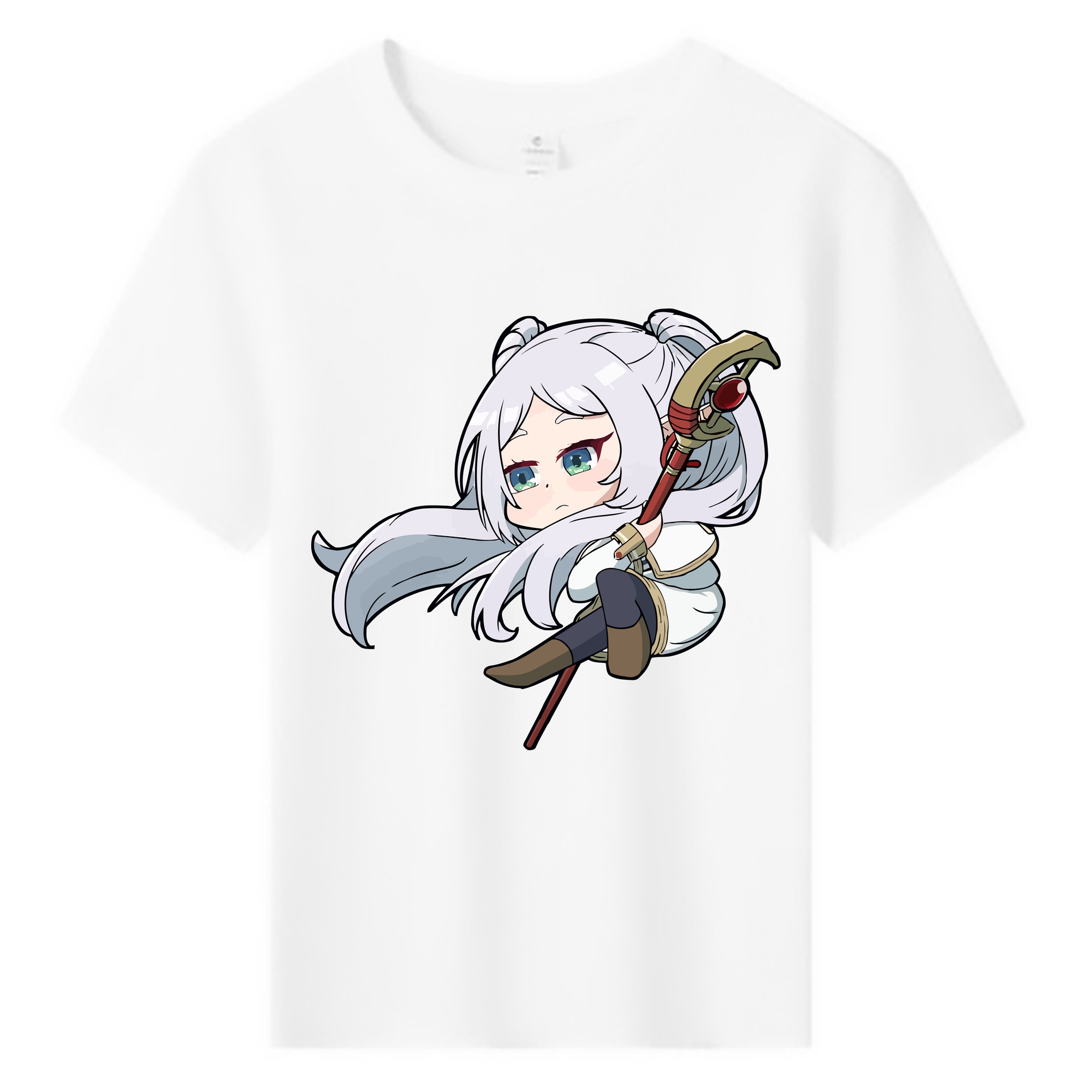 （画像用） 葬送のフリーレン Frieren 綿100％キッズTシャツ（フロントプリント）