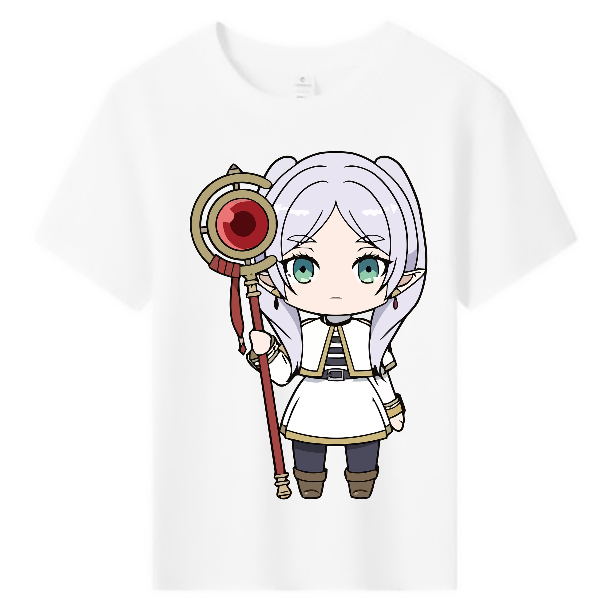 （画像用） 葬送のフリーレン Frieren 綿100％キッズTシャツ（フロントプリント）