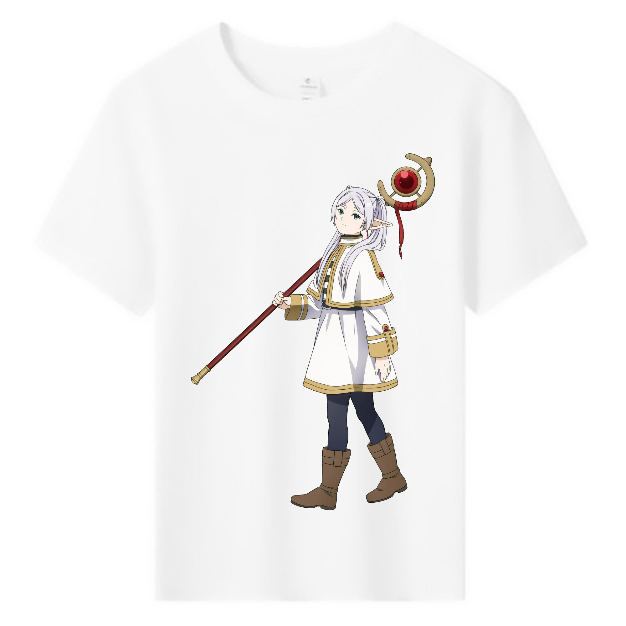 （画像用） 葬送のフリーレン Frieren 綿100％キッズTシャツ（フロントプリント）
