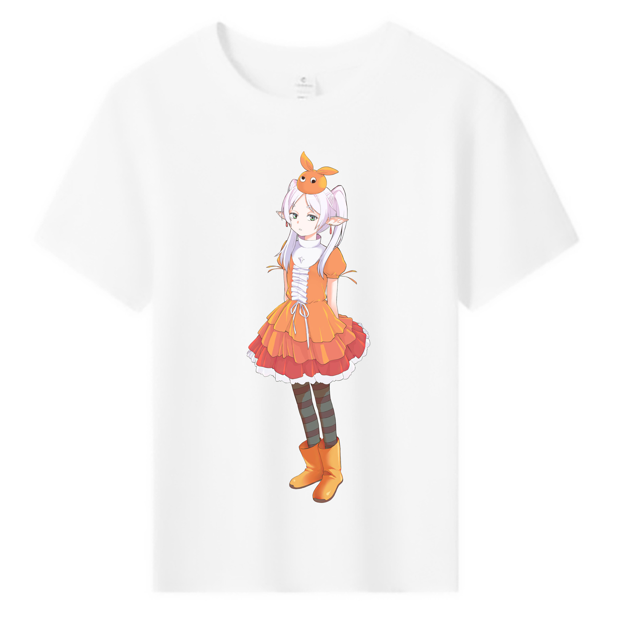 （画像用） 葬送のフリーレン Frieren 綿100％キッズTシャツ（フロントプリント）