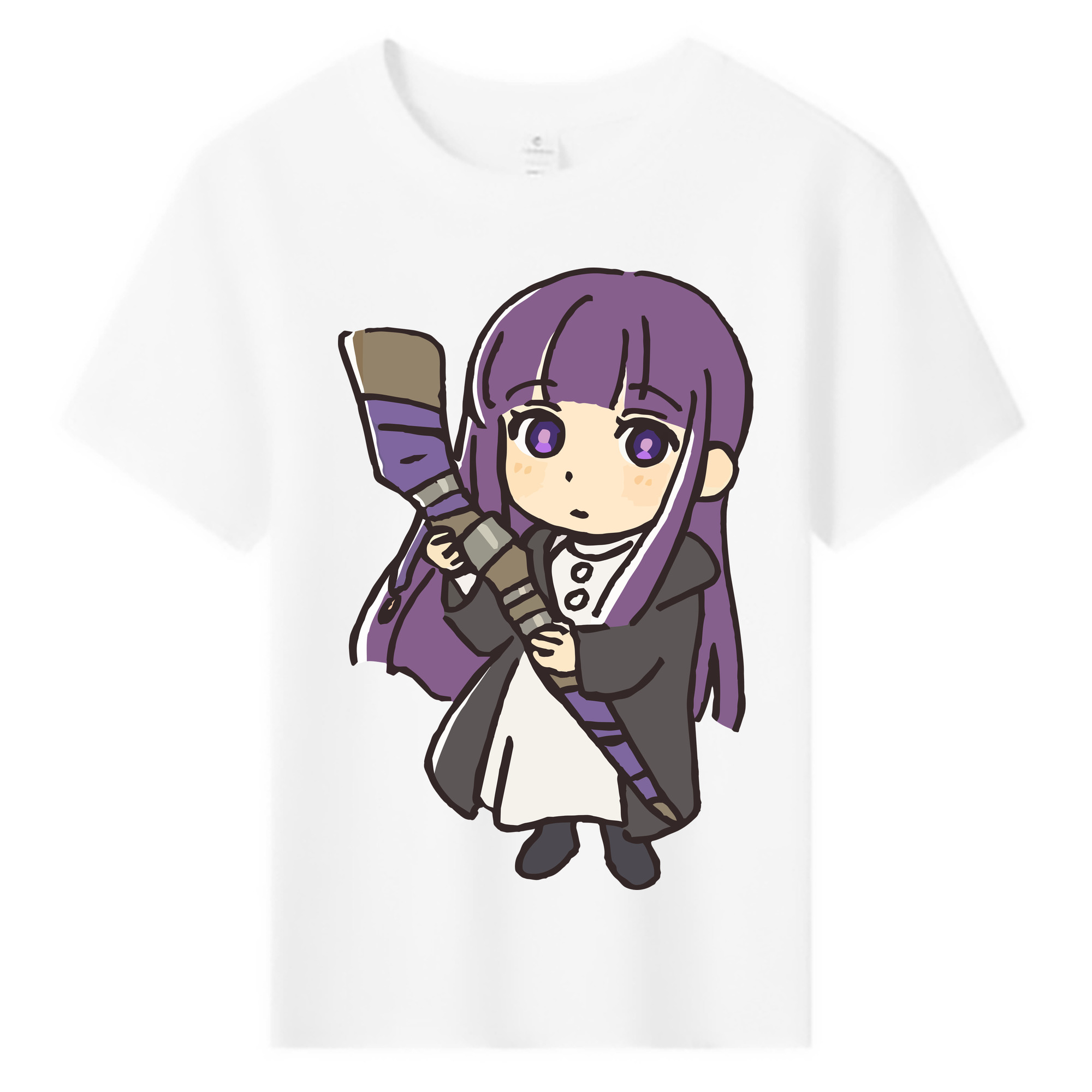 （画像用） 葬送のフリーレン Frieren 綿100％キッズTシャツ（フロントプリント）
