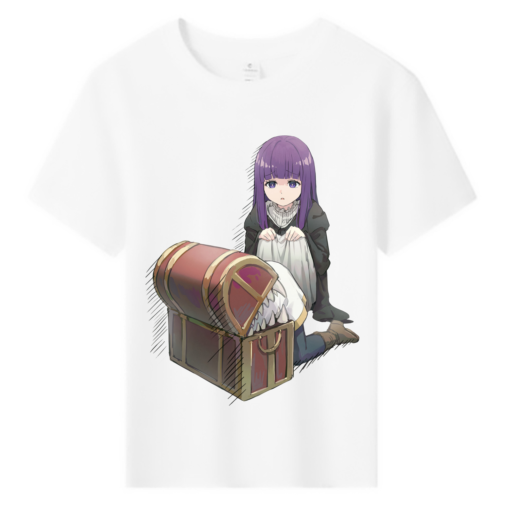 （画像用） 葬送のフリーレン Frieren 綿100％キッズTシャツ（フロントプリント）