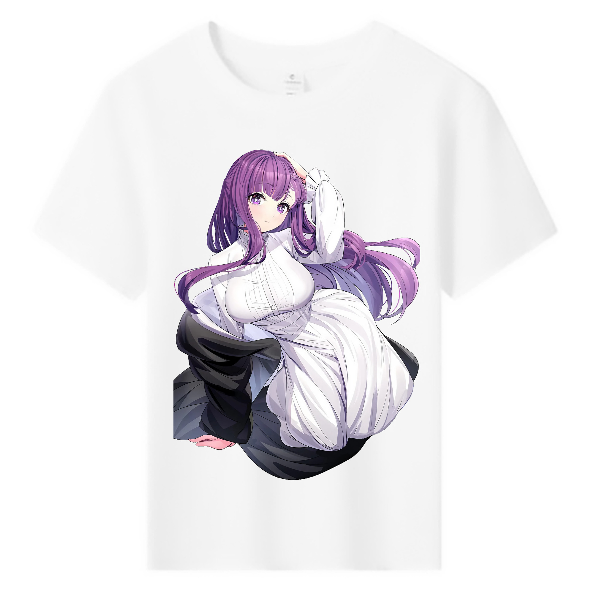（画像用） 葬送のフリーレン Frieren 綿100％キッズTシャツ（フロントプリント）