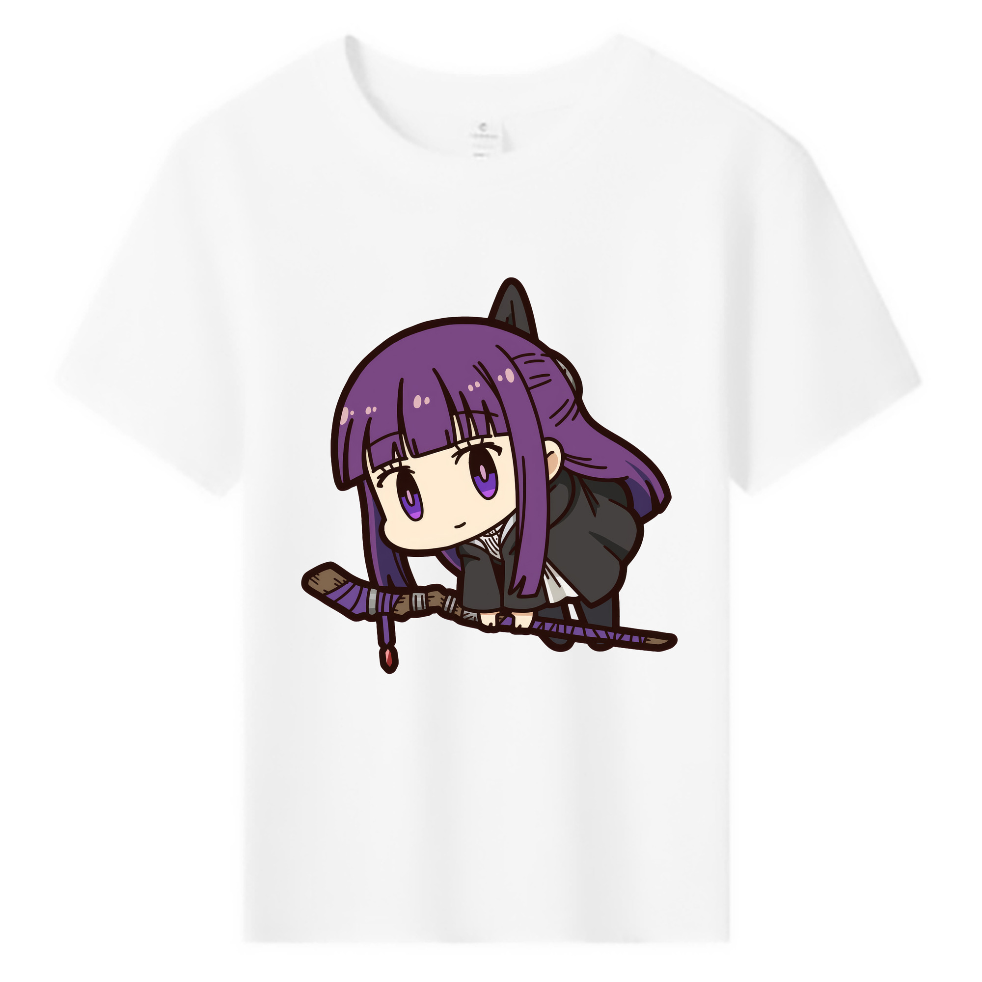 （画像用） 葬送のフリーレン Frieren 綿100％キッズTシャツ（フロントプリント）