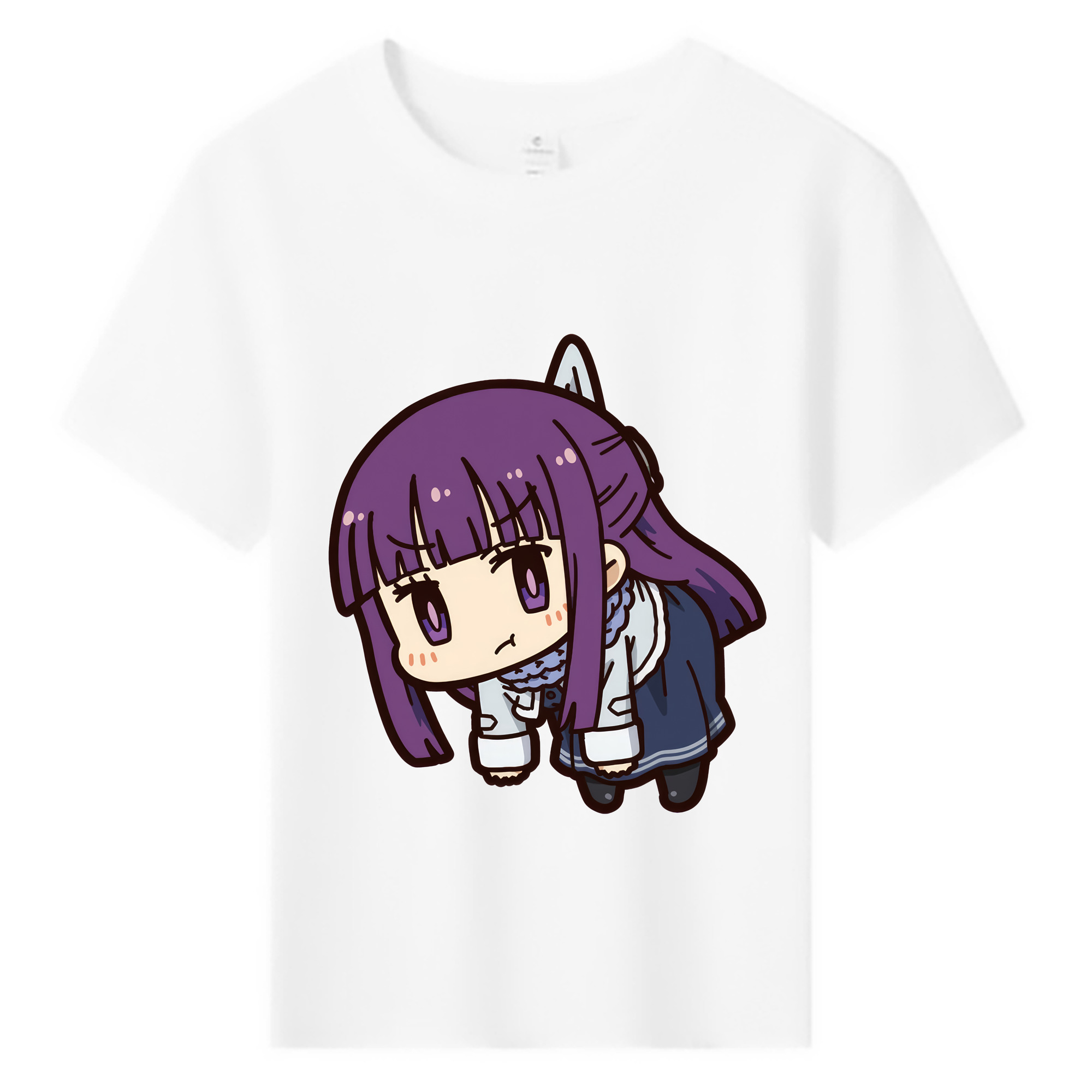 （画像用） 葬送のフリーレン Frieren 綿100％キッズTシャツ（フロントプリント）