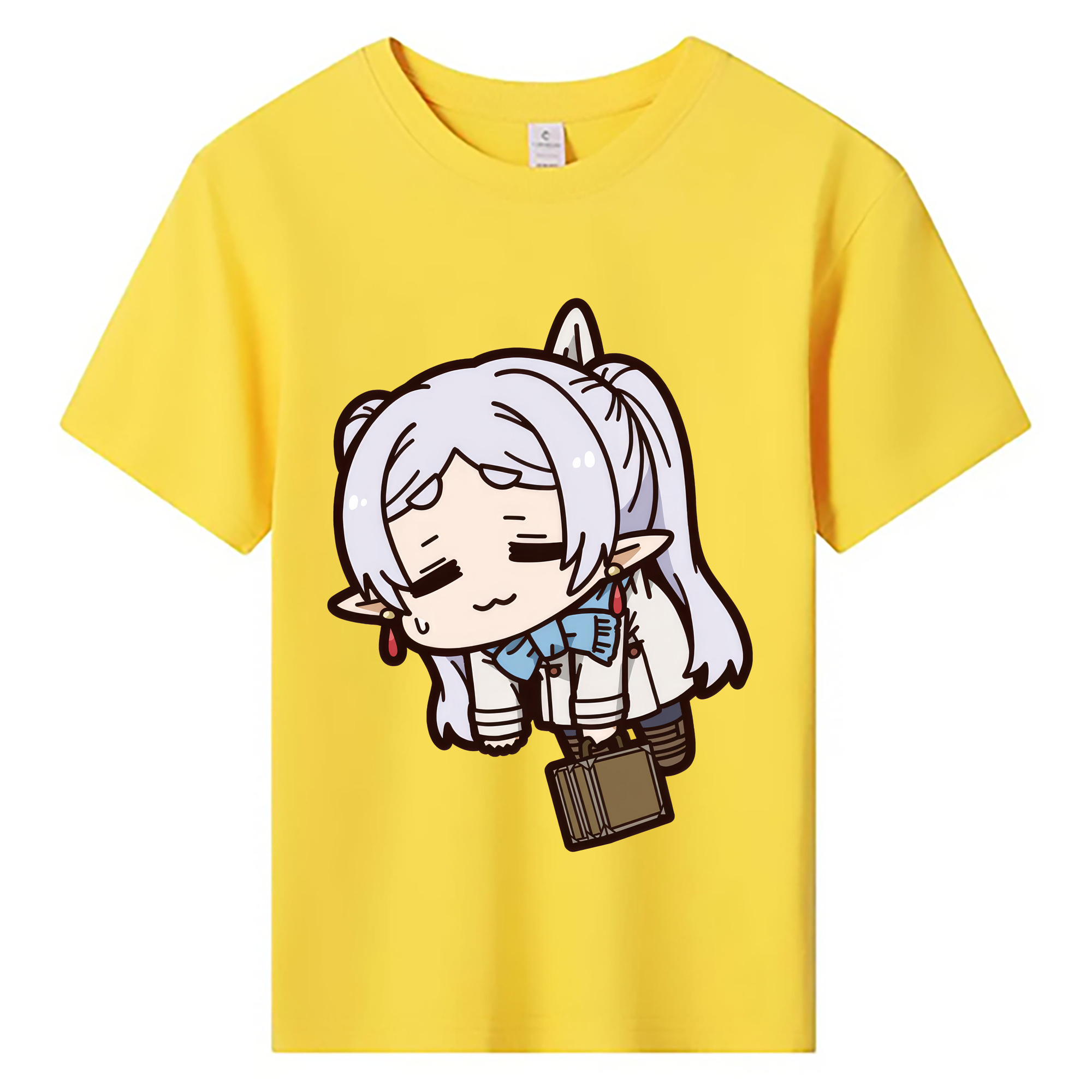 （画像用） 葬送のフリーレン Frieren 綿100％キッズTシャツ（フロントプリント）