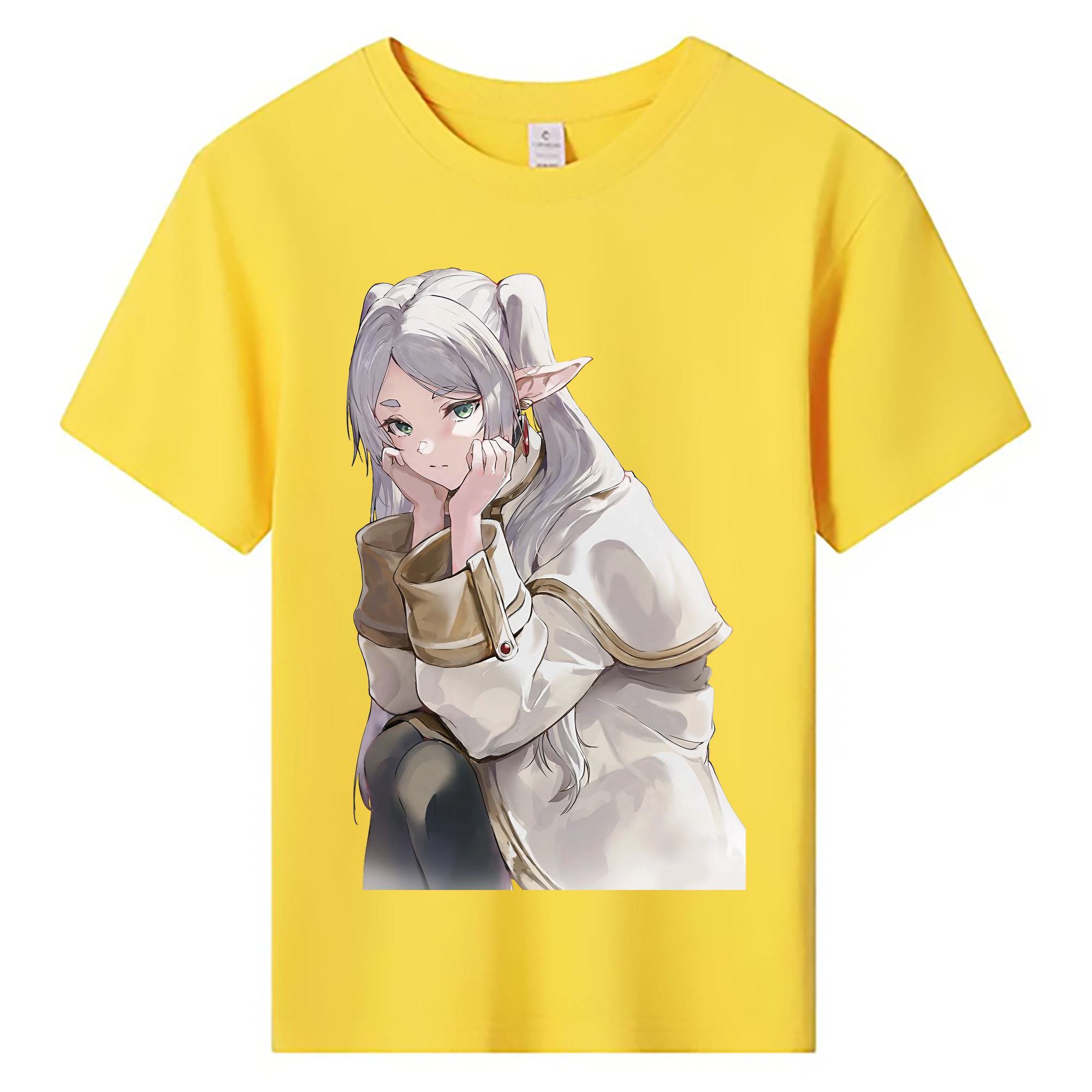 （画像用） 葬送のフリーレン Frieren 綿100％キッズTシャツ（フロントプリント）