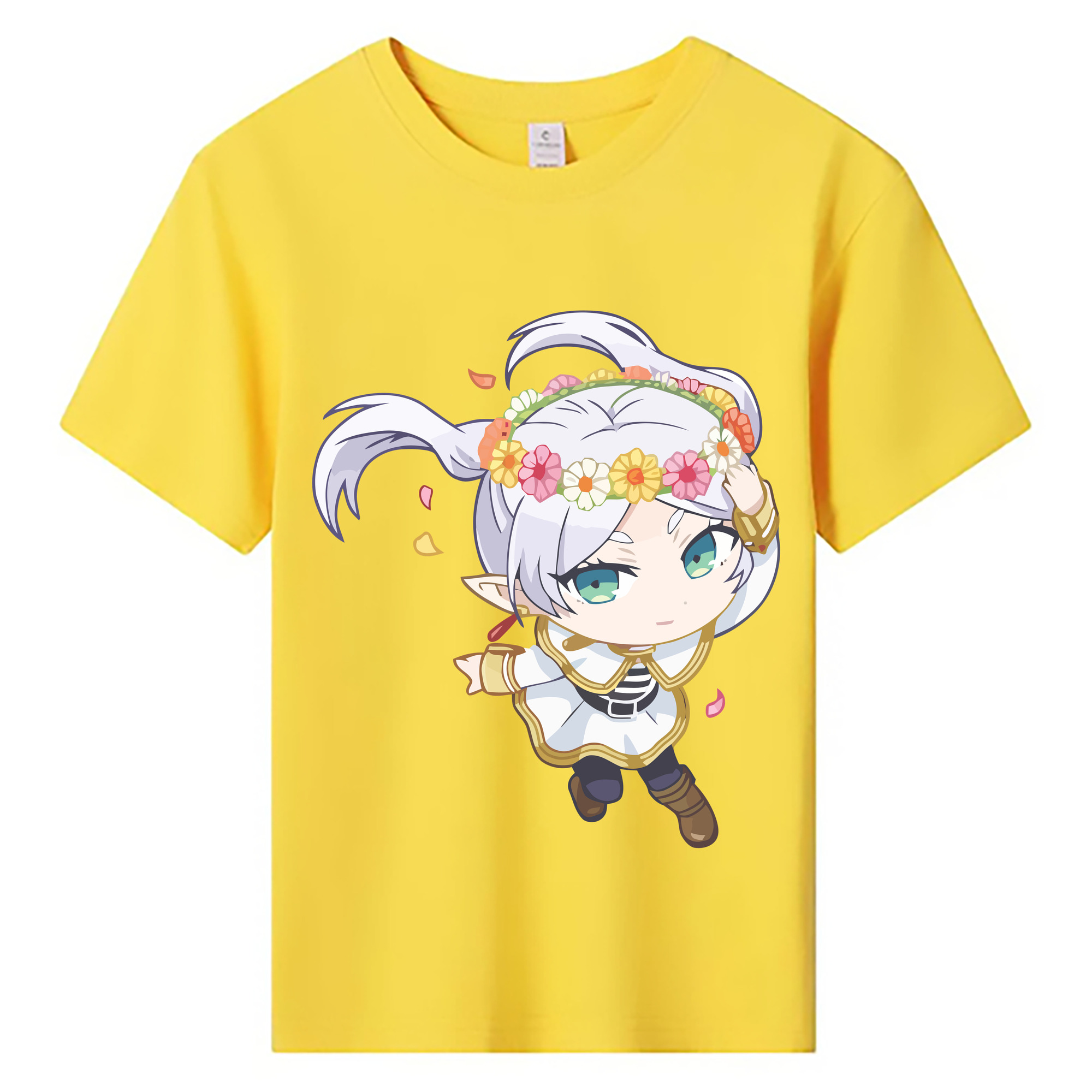 （画像用） 葬送のフリーレン Frieren 綿100％キッズTシャツ（フロントプリント）