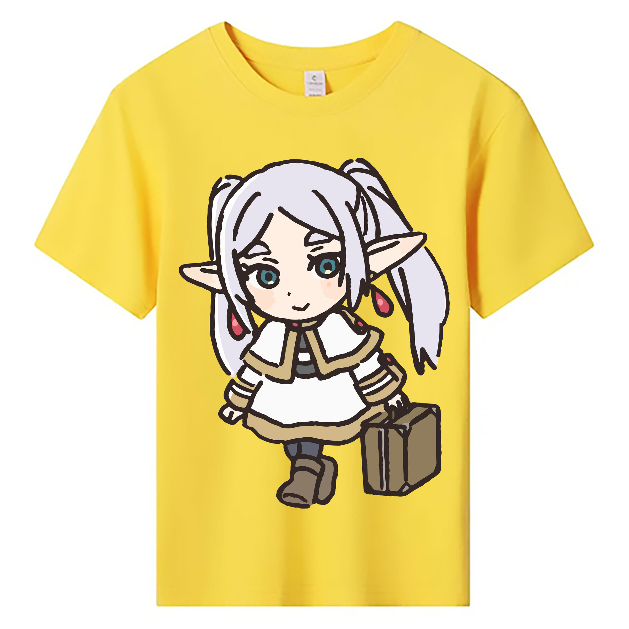 （画像用） 葬送のフリーレン Frieren 綿100％キッズTシャツ（フロントプリント）