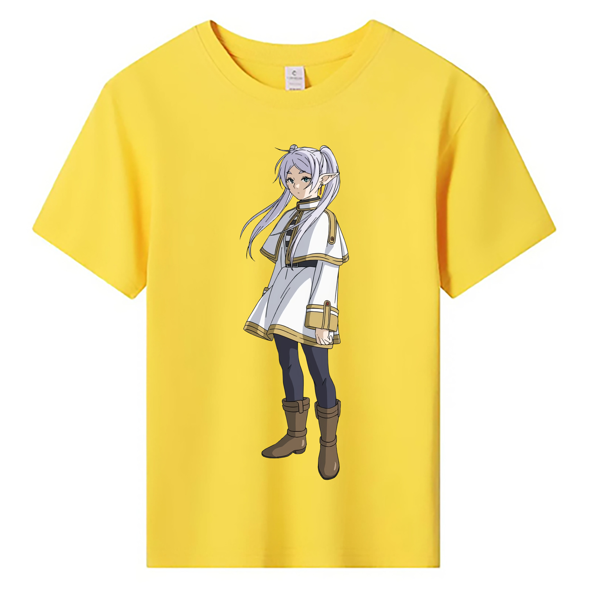 （画像用） 葬送のフリーレン Frieren 綿100％キッズTシャツ（フロントプリント）